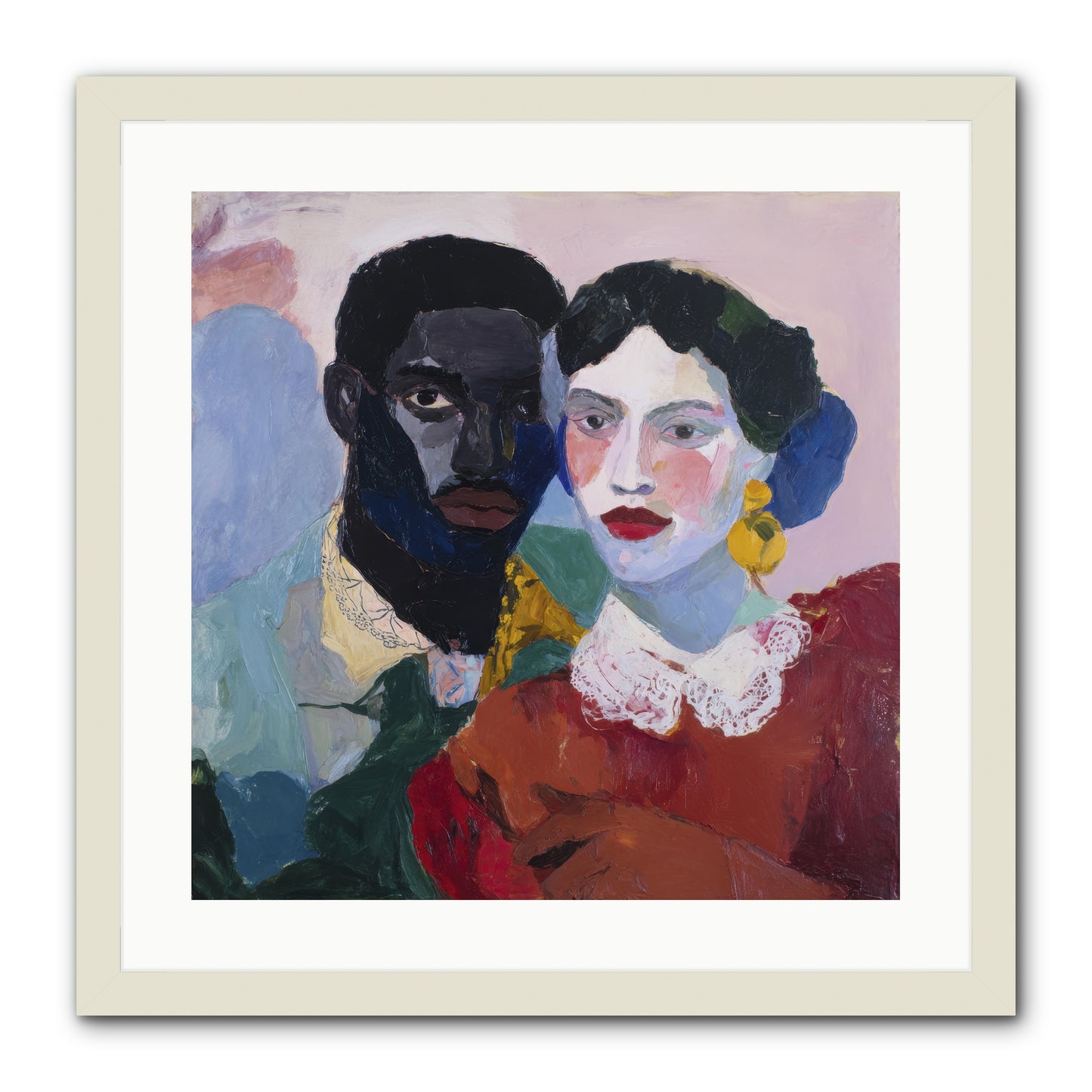 When Vermillion Was Truth -- Framed Print - White 20x20