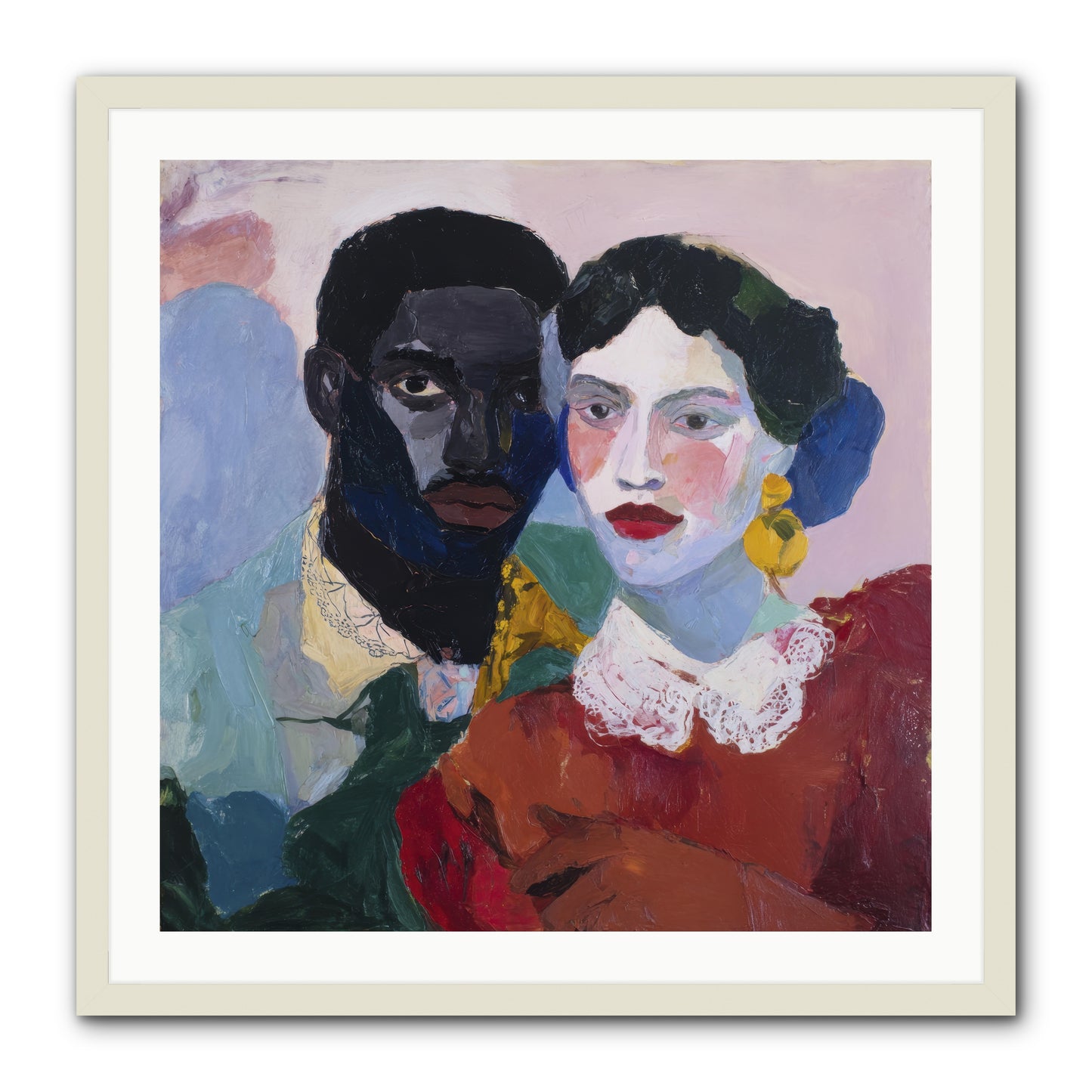 When Vermillion Was Truth -- Framed Print - White 30x30