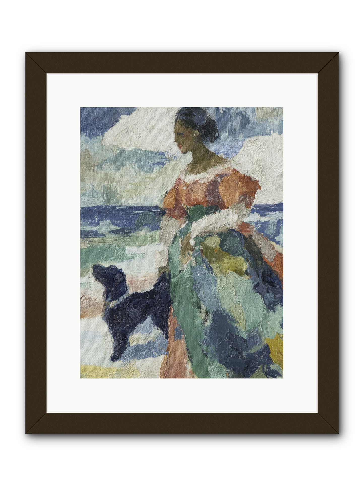 When sky meets water's edge -- Framed Print - Black 12x16