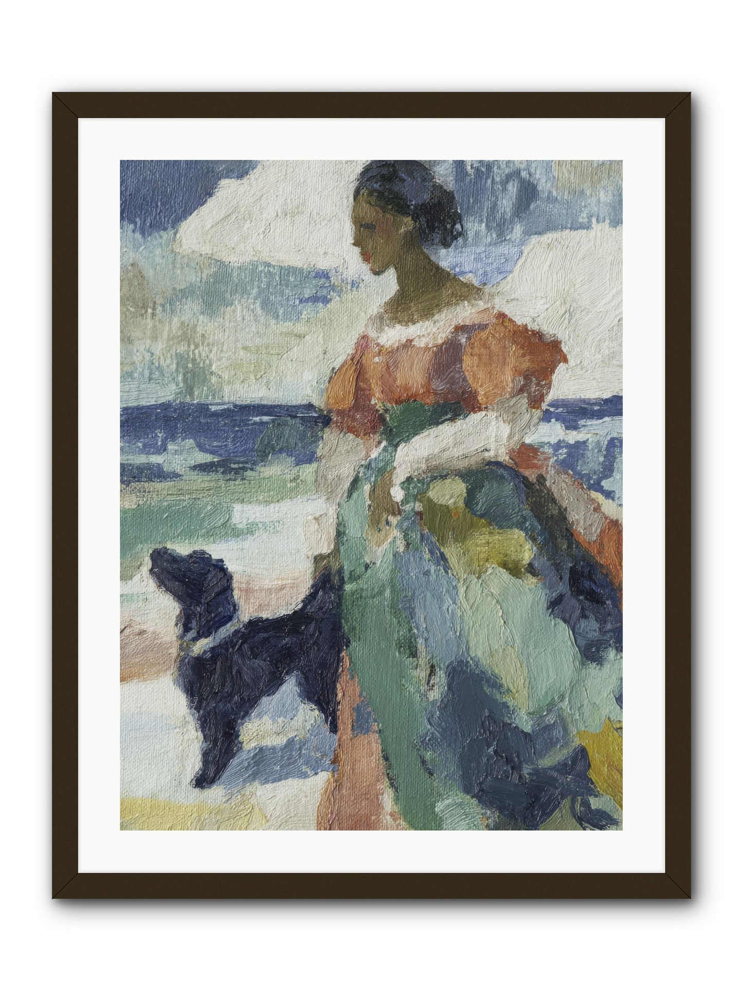 When sky meets water's edge -- Framed Print - Black 24x32