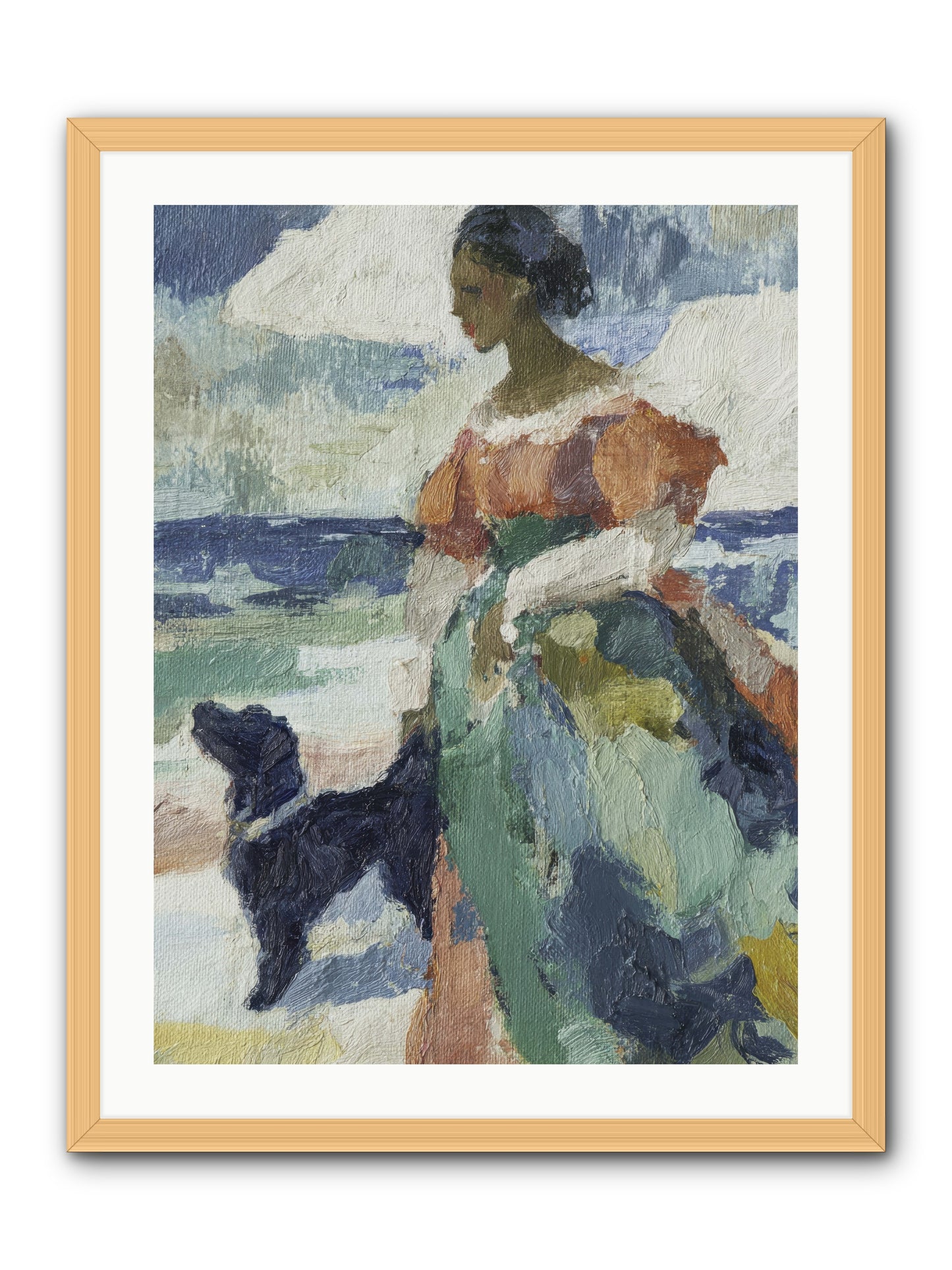 When sky meets water's edge -- Framed Print - Natural 24x32
