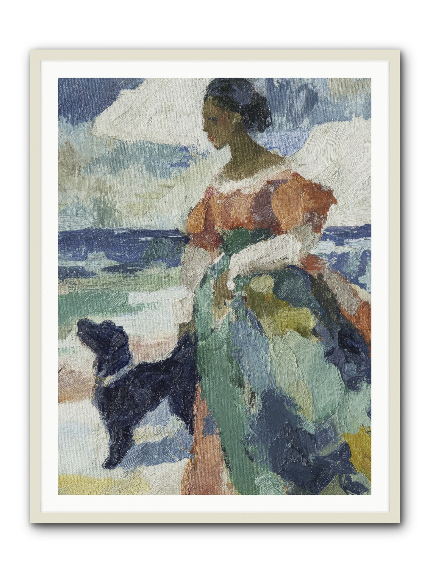 When sky meets water's edge -- Framed Print - White 36x48
