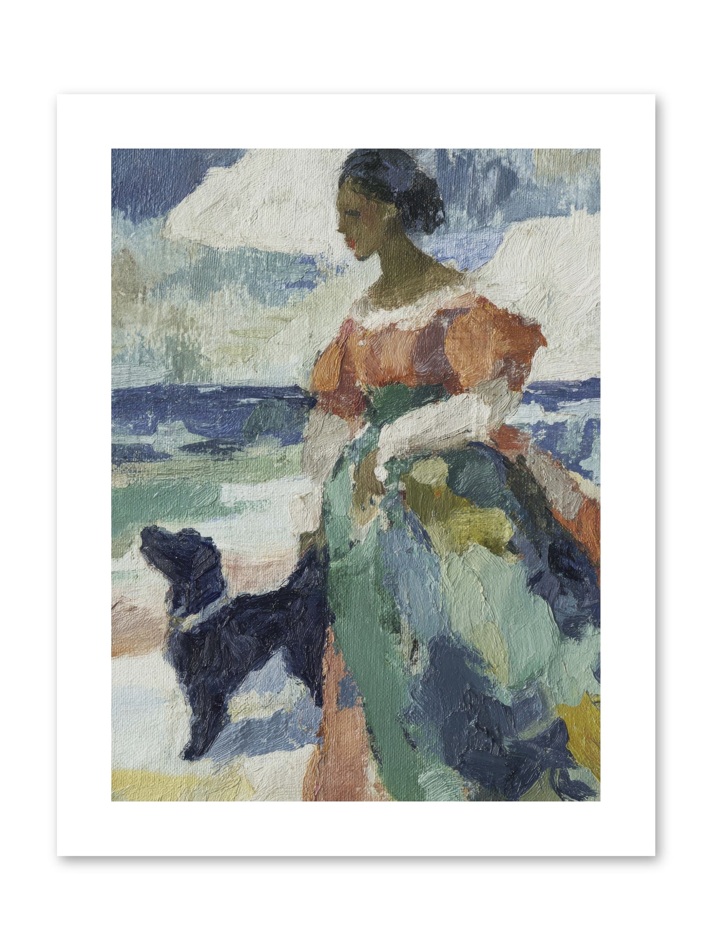 When sky meets water's edge -- Loose Canvas Print 9x12