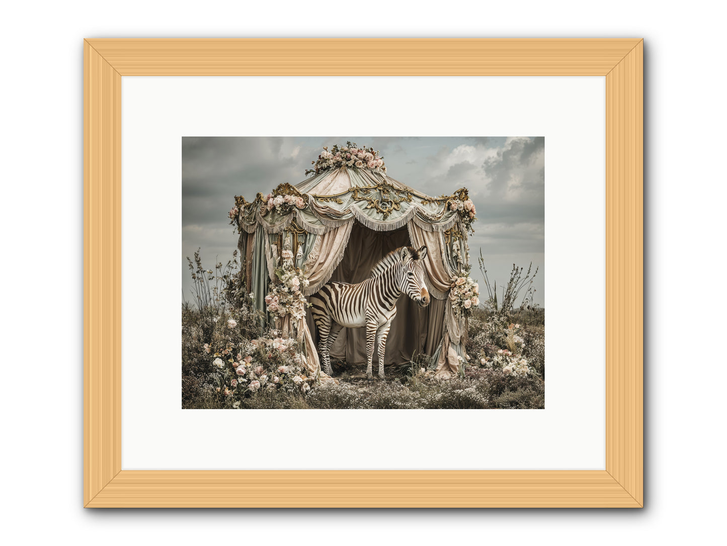 When the Field Remembered Her Name -- Framed Print - Natural 12x9