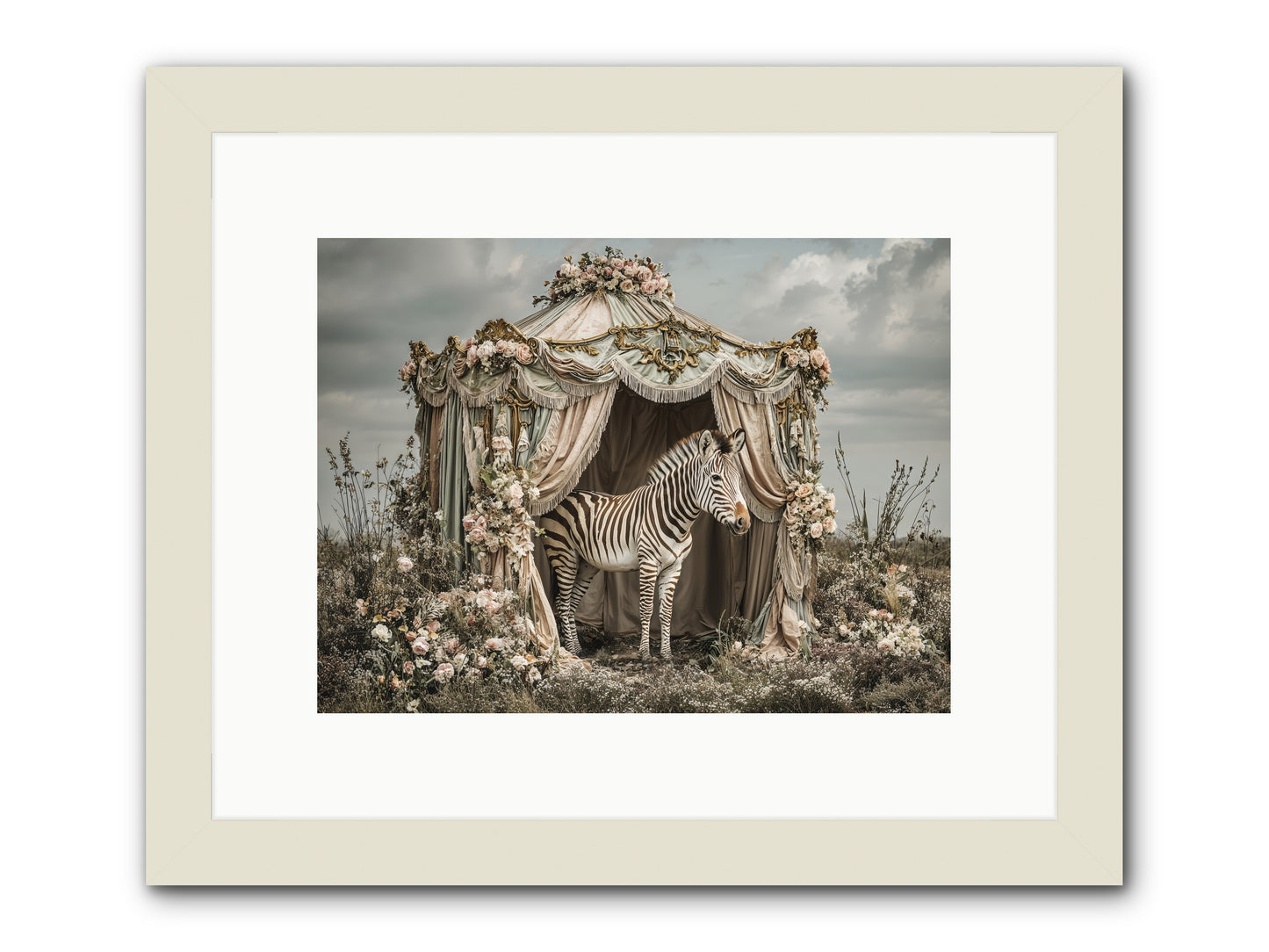 When the Field Remembered Her Name -- Framed Print - White 12x9