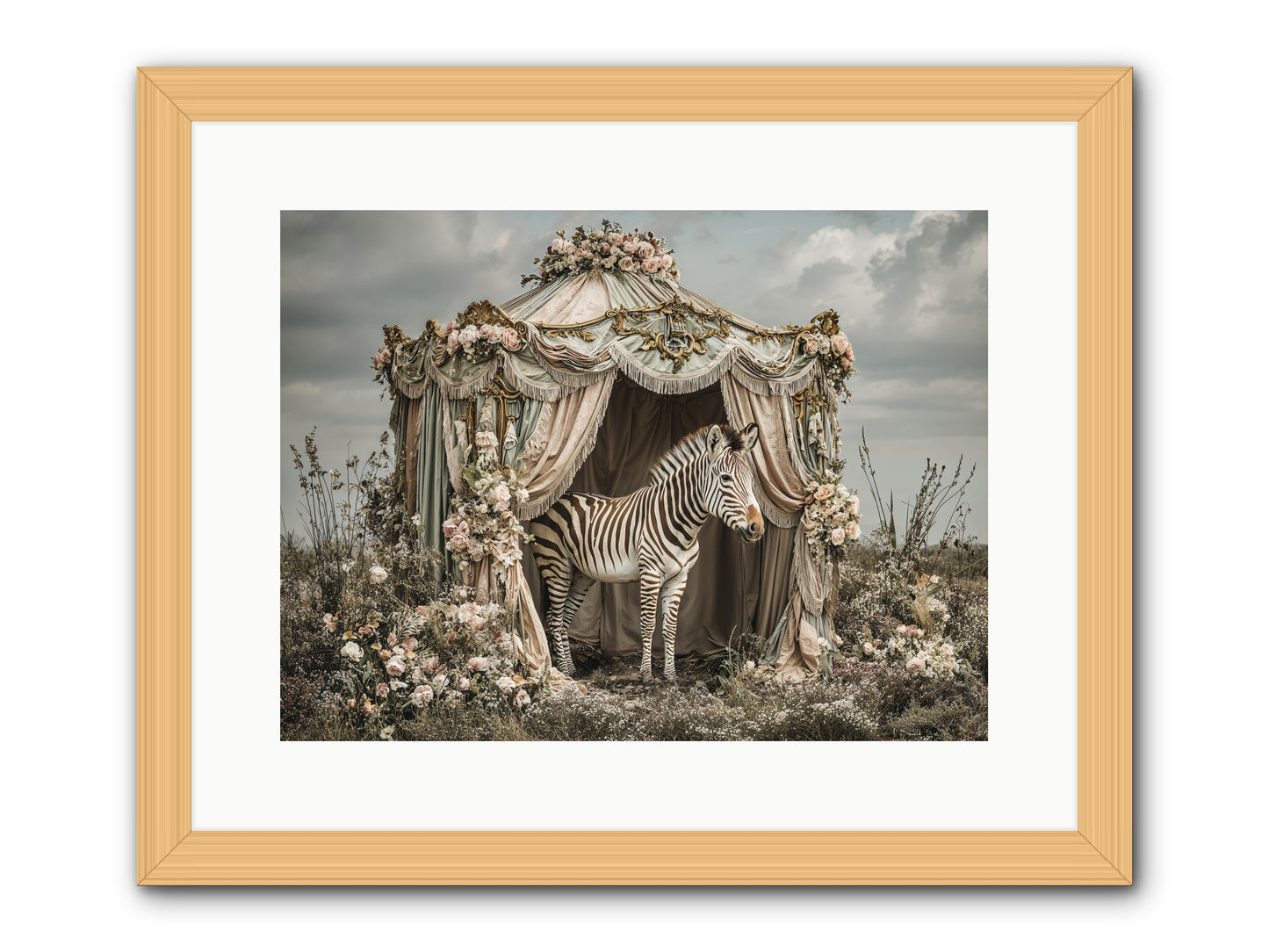 When the Field Remembered Her Name -- Framed Print - Natural 16x12