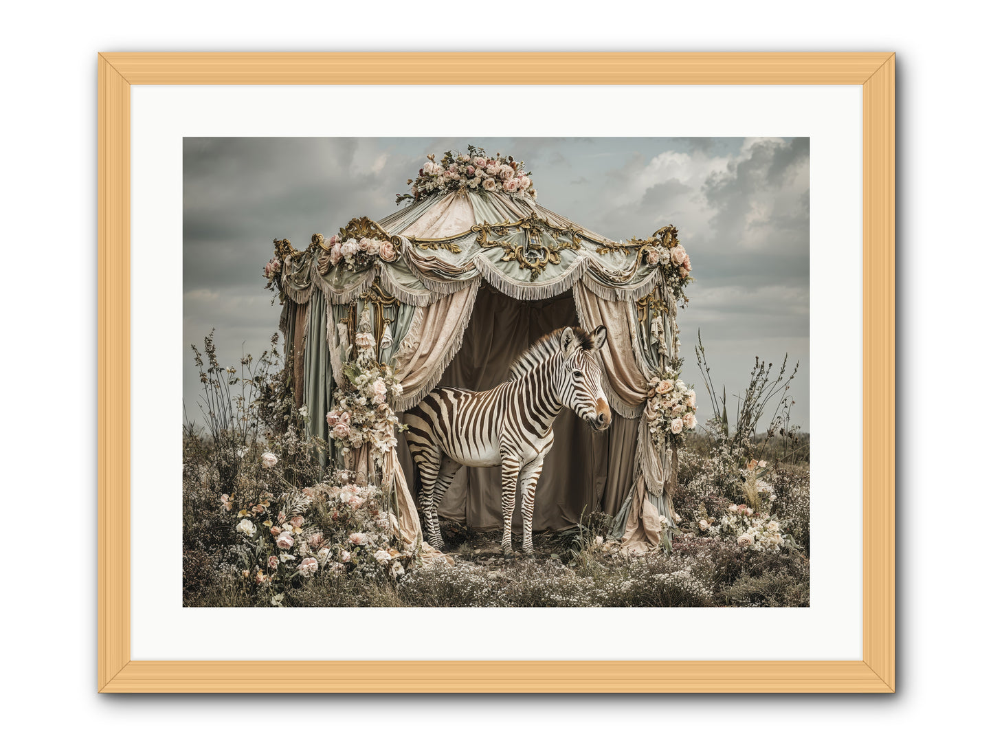 When the Field Remembered Her Name -- Framed Print - Natural 24x18