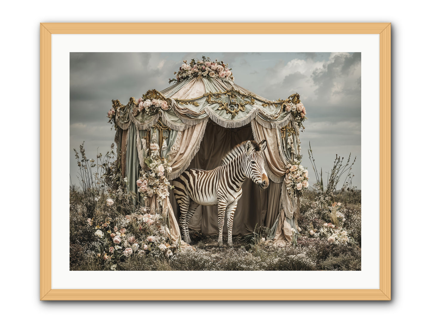 When the Field Remembered Her Name -- Framed Print - Natural 32x24