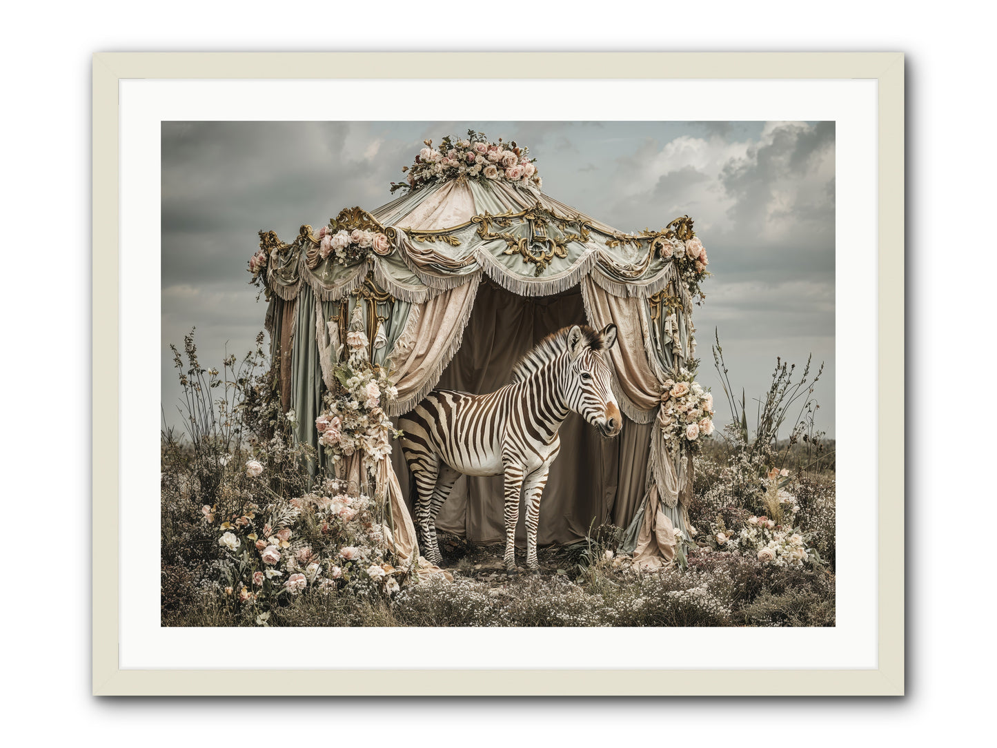 When the Field Remembered Her Name -- Framed Print - White 32x24