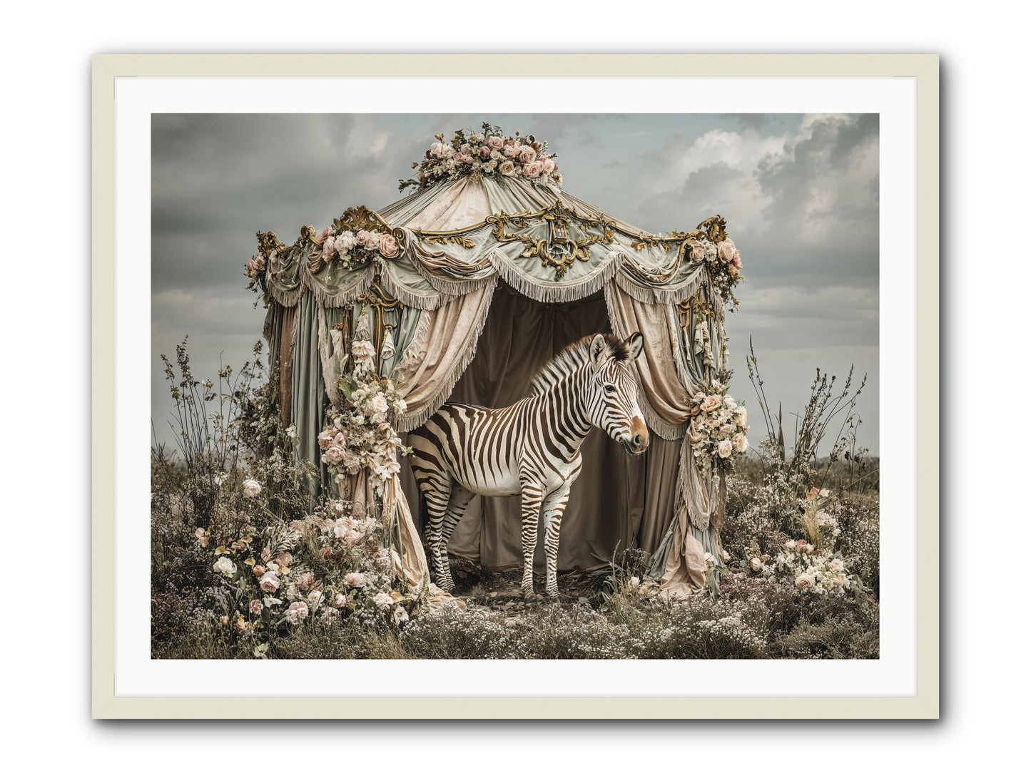 When the Field Remembered Her Name -- Framed Print - White 40x30