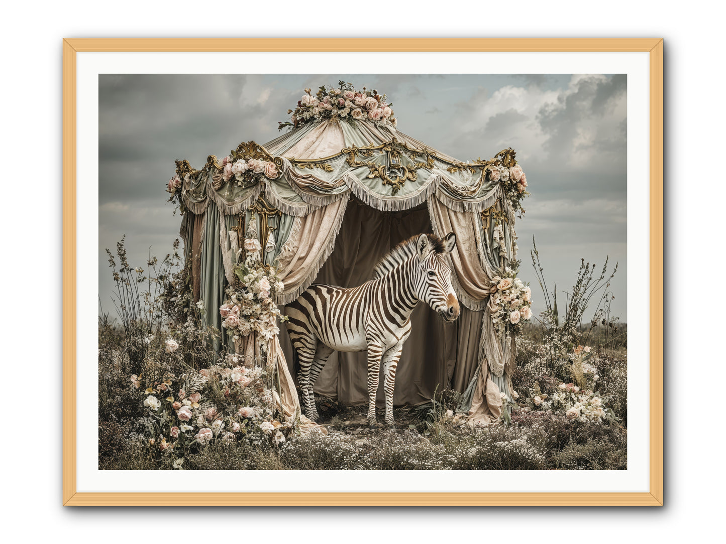 When the Field Remembered Her Name -- Framed Print - Natural 48x36