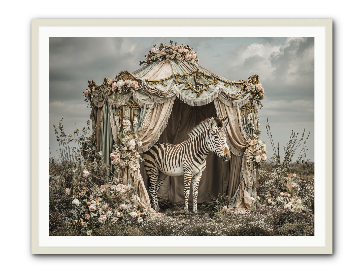 When the Field Remembered Her Name -- Framed Print - White 48x36