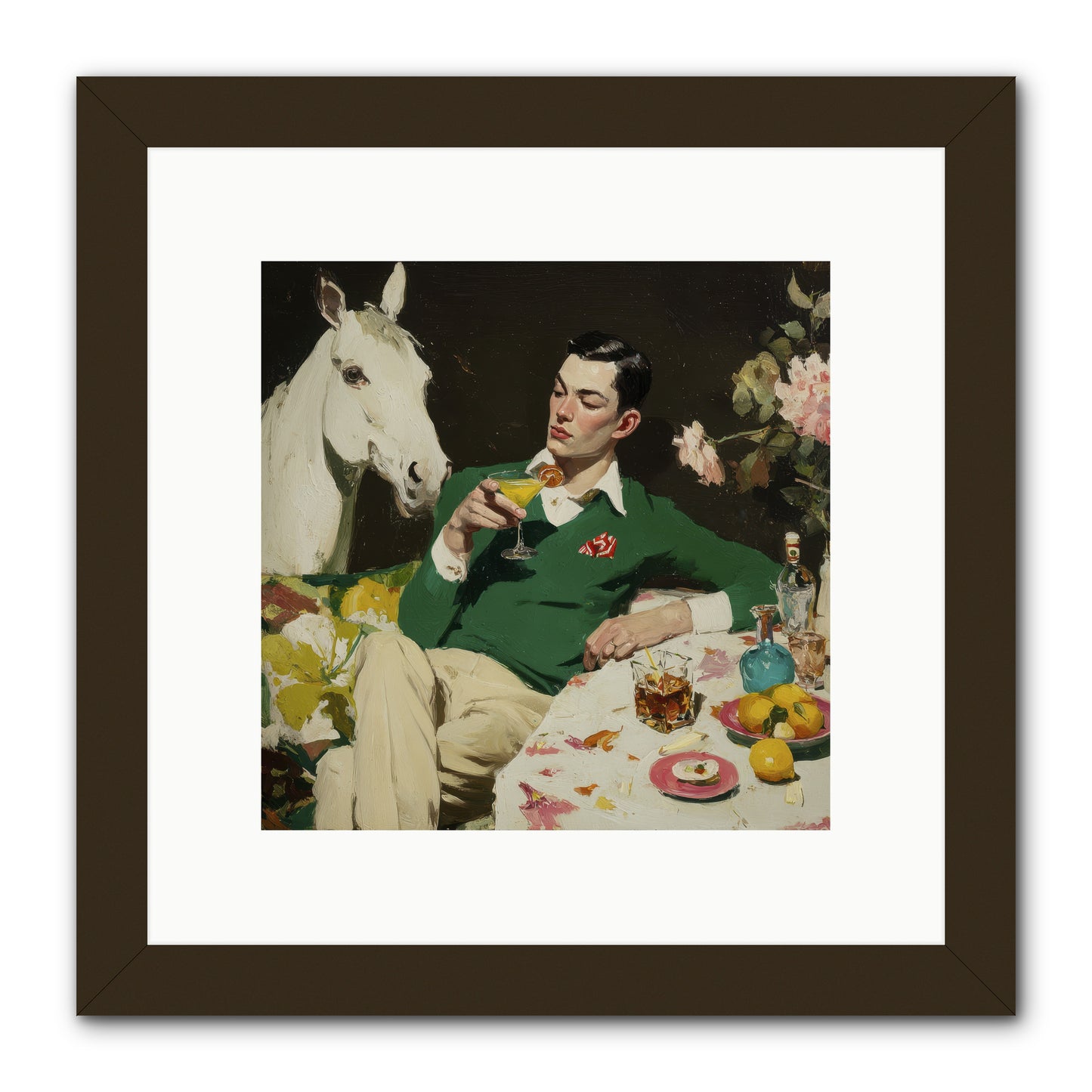 When the Moon Came Early -- Framed Print - Black 10x10