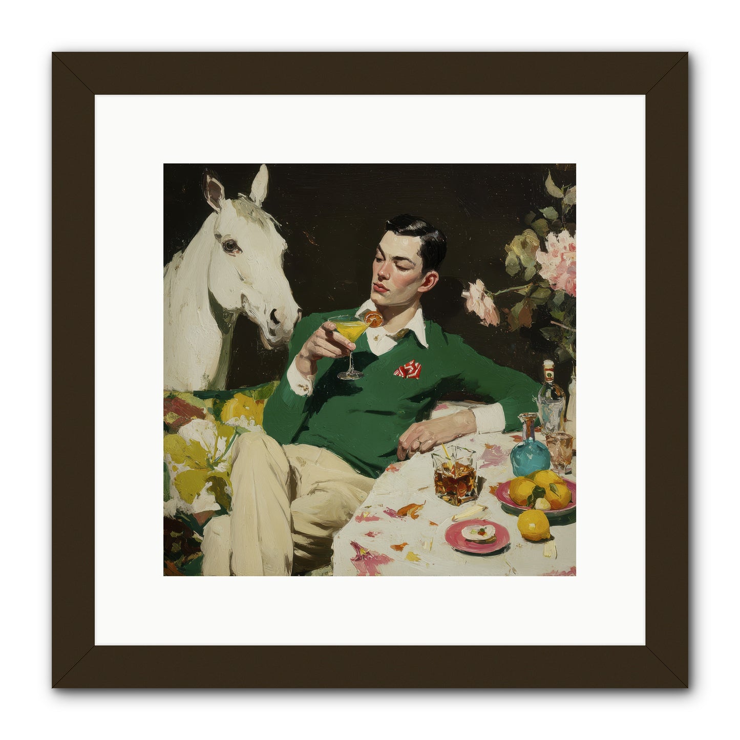 When the Moon Came Early -- Framed Print - Black 12x12