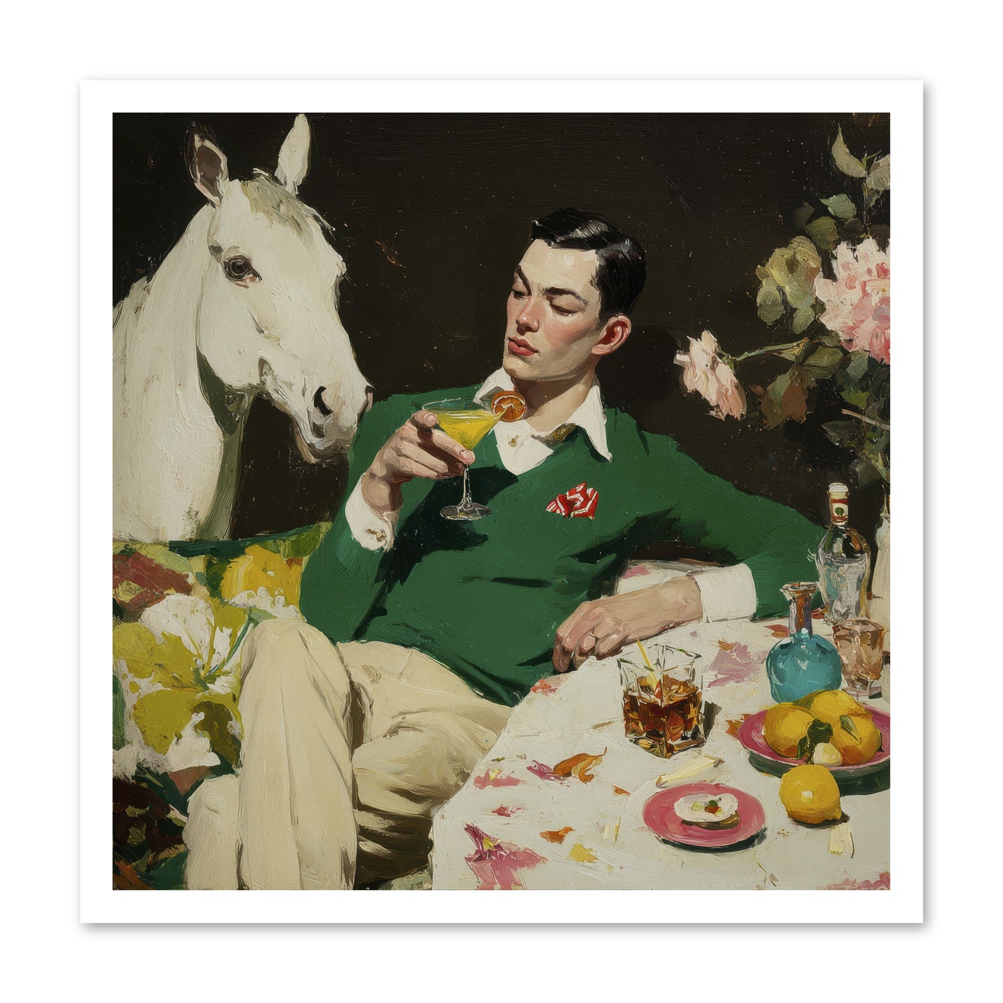 When the Moon Came Early -- Loose Canvas Print 24x24