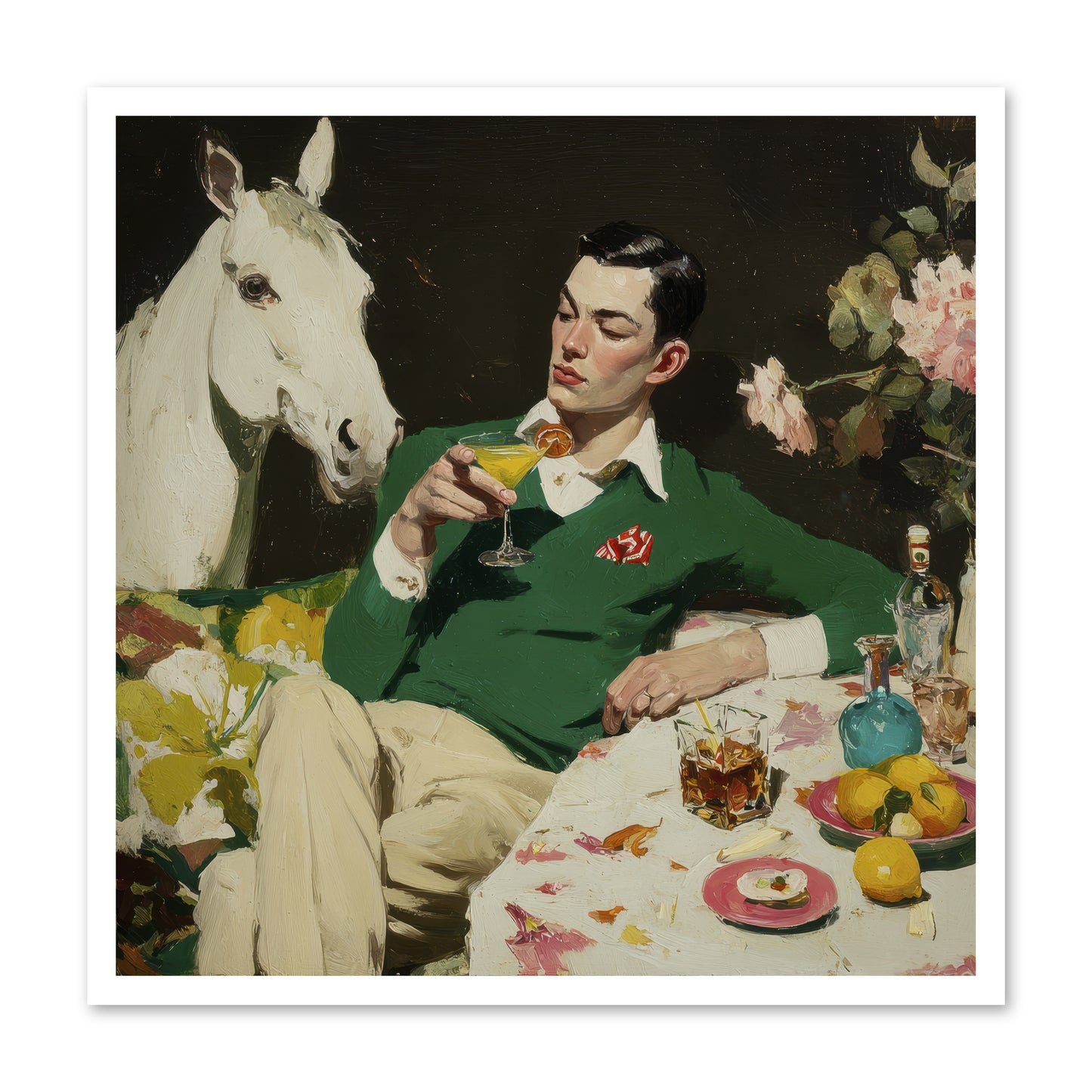 When the Moon Came Early -- Loose Canvas Print 30x30