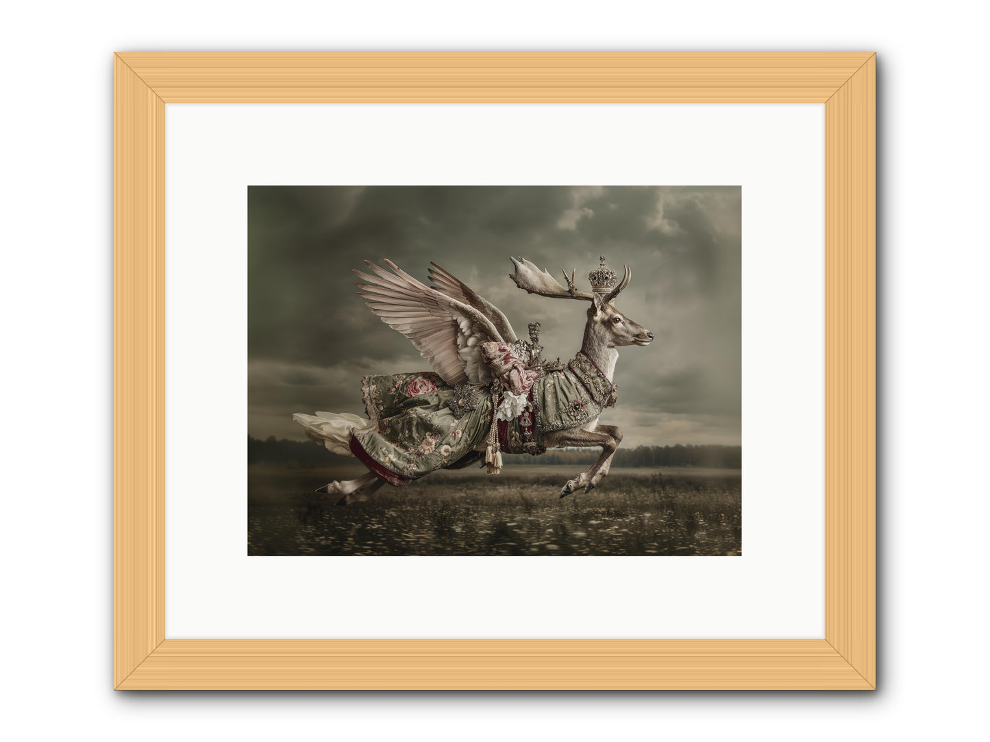 When the Orchard Slept -- Framed Print - Natural 12x9