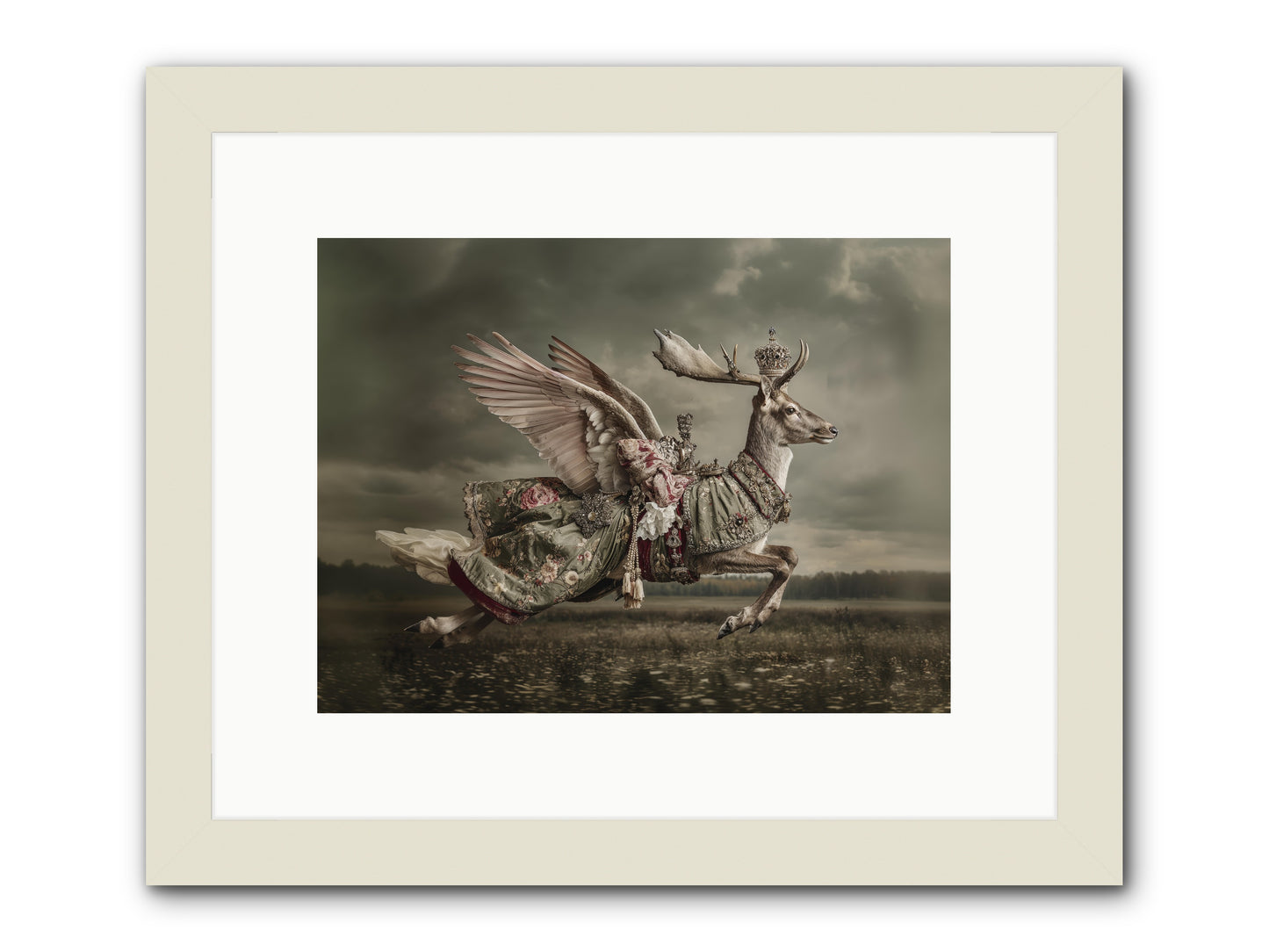 When the Orchard Slept -- Framed Print - White 12x9