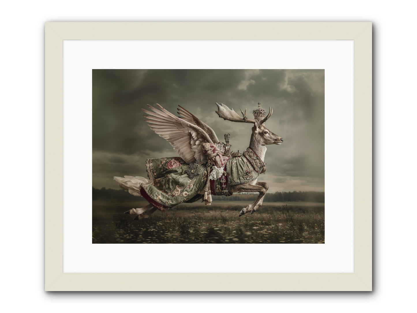 When the Orchard Slept -- Framed Print - White 16x12