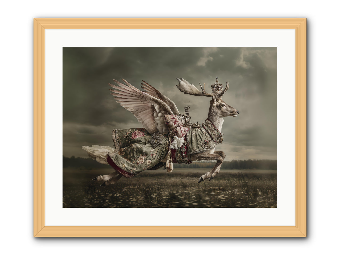 When the Orchard Slept -- Framed Print - Natural 24x18