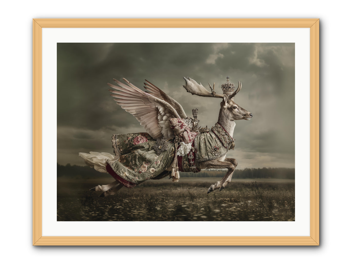 When the Orchard Slept -- Framed Print - Natural 32x24