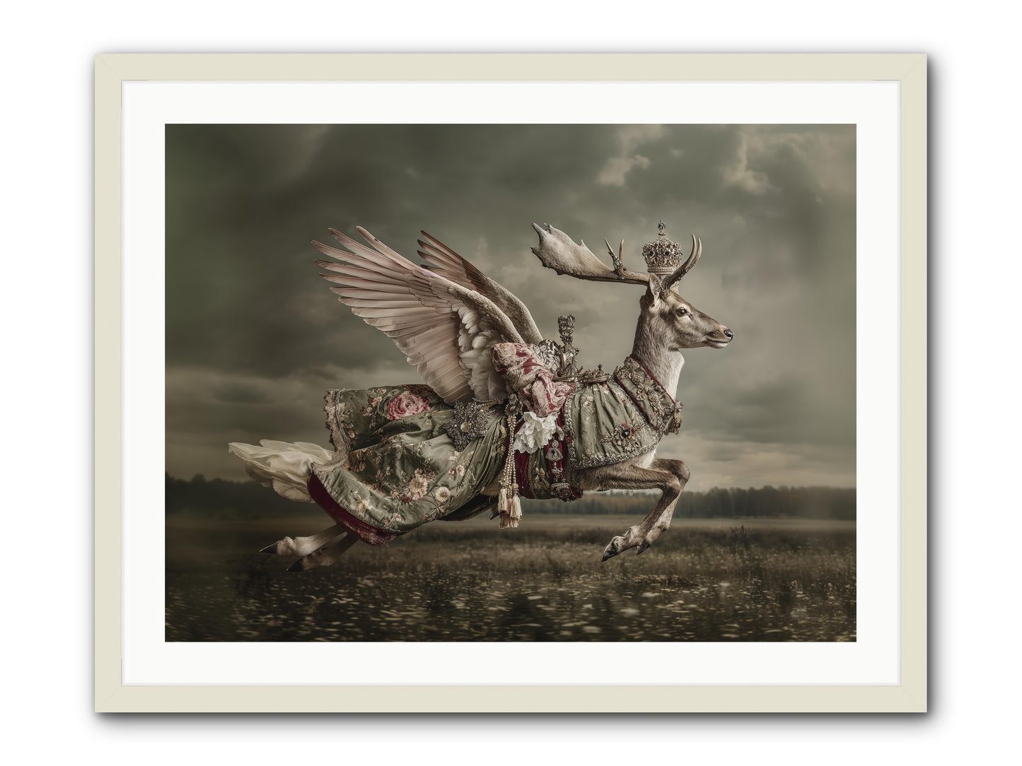When the Orchard Slept -- Framed Print - White 32x24