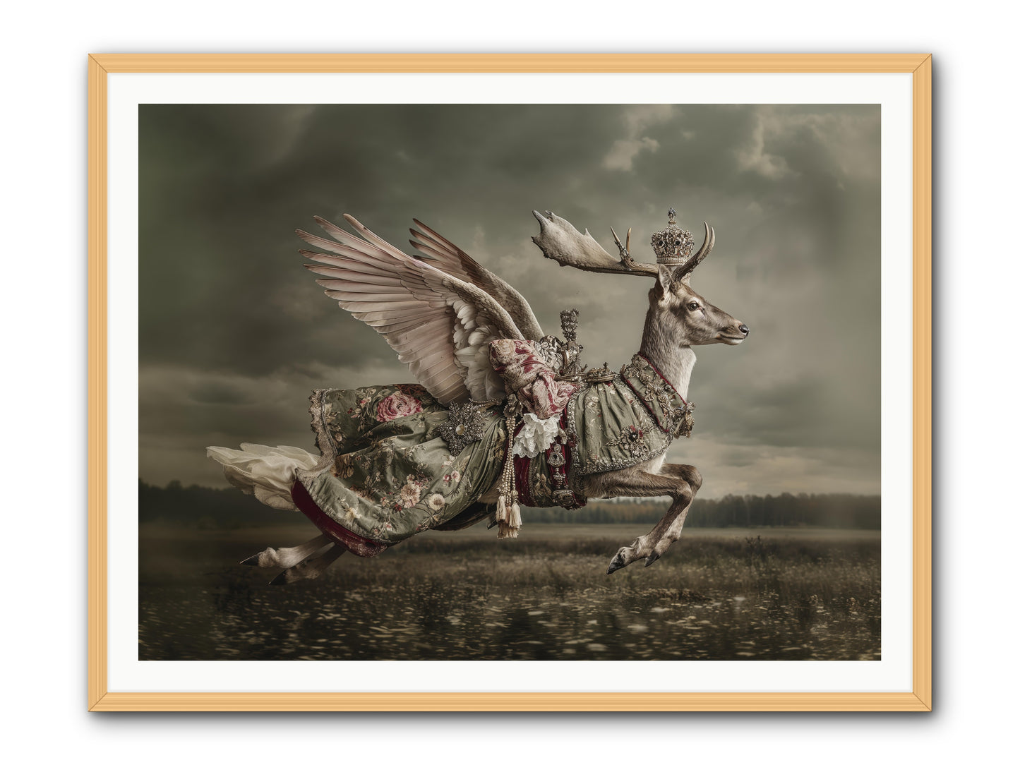 When the Orchard Slept -- Framed Print - Natural 48x36