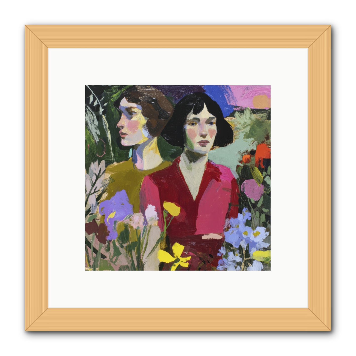 When the Sea Belonged to Us -- Framed Print - Natural 10x10