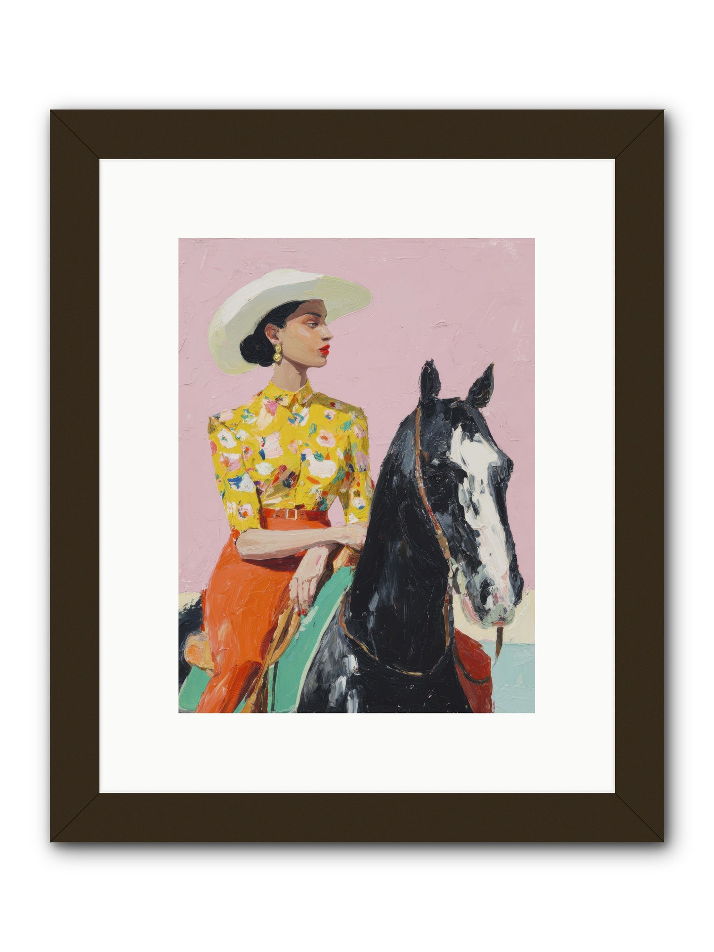 Where Countryside Meets Cobblestone -- Framed Print - Black 9x12