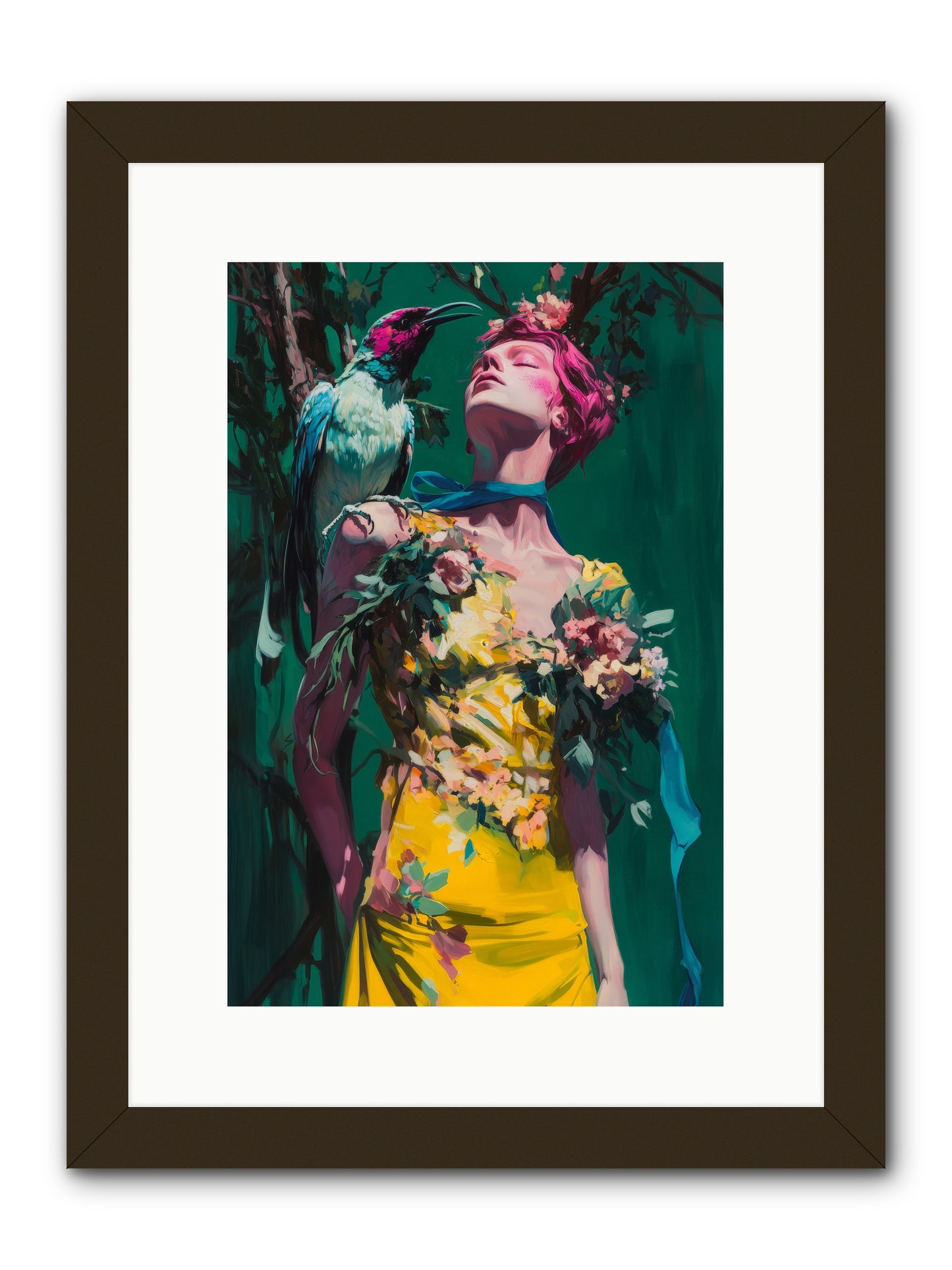Where Feathers Tell Fortunes -- Framed Print - Black 10x15