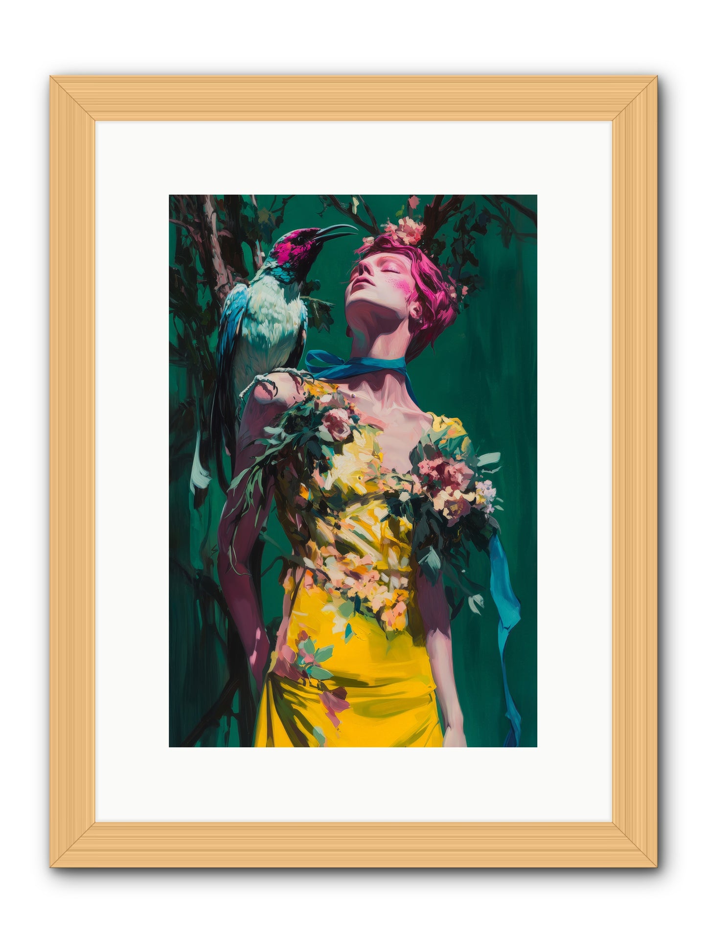 Where Feathers Tell Fortunes -- Framed Print - Natural 10x15