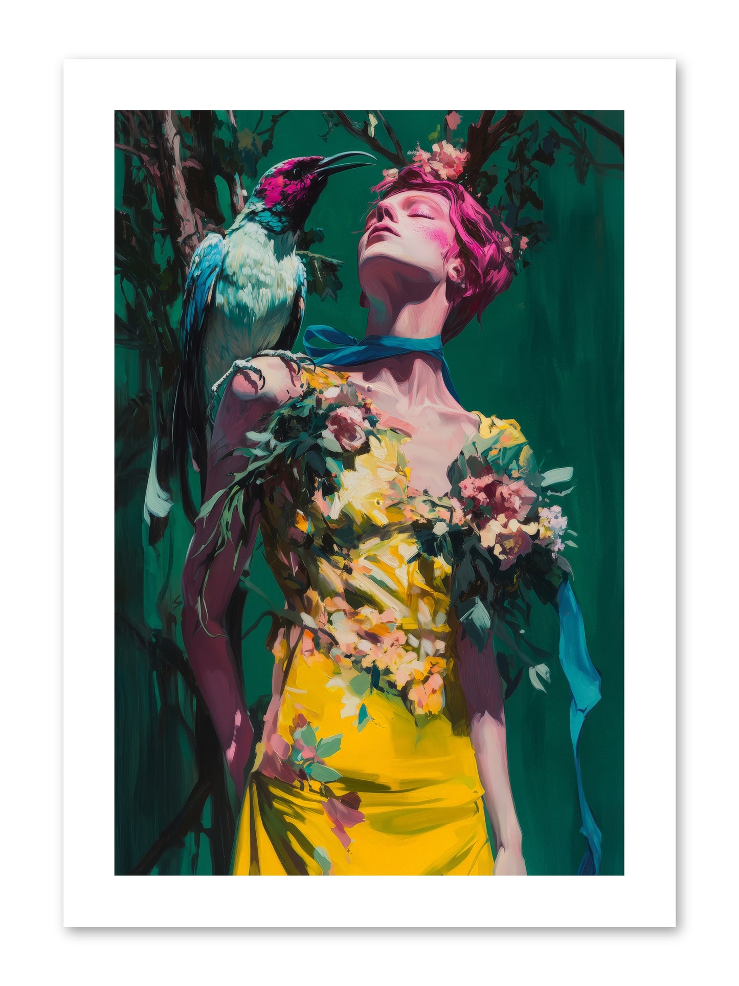 Where Feathers Tell Fortunes -- Loose Canvas Print 10x15