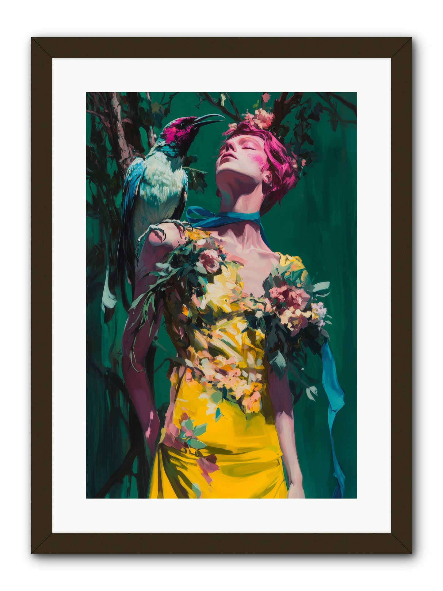 Where Feathers Tell Fortunes -- Framed Print - Black 16x24