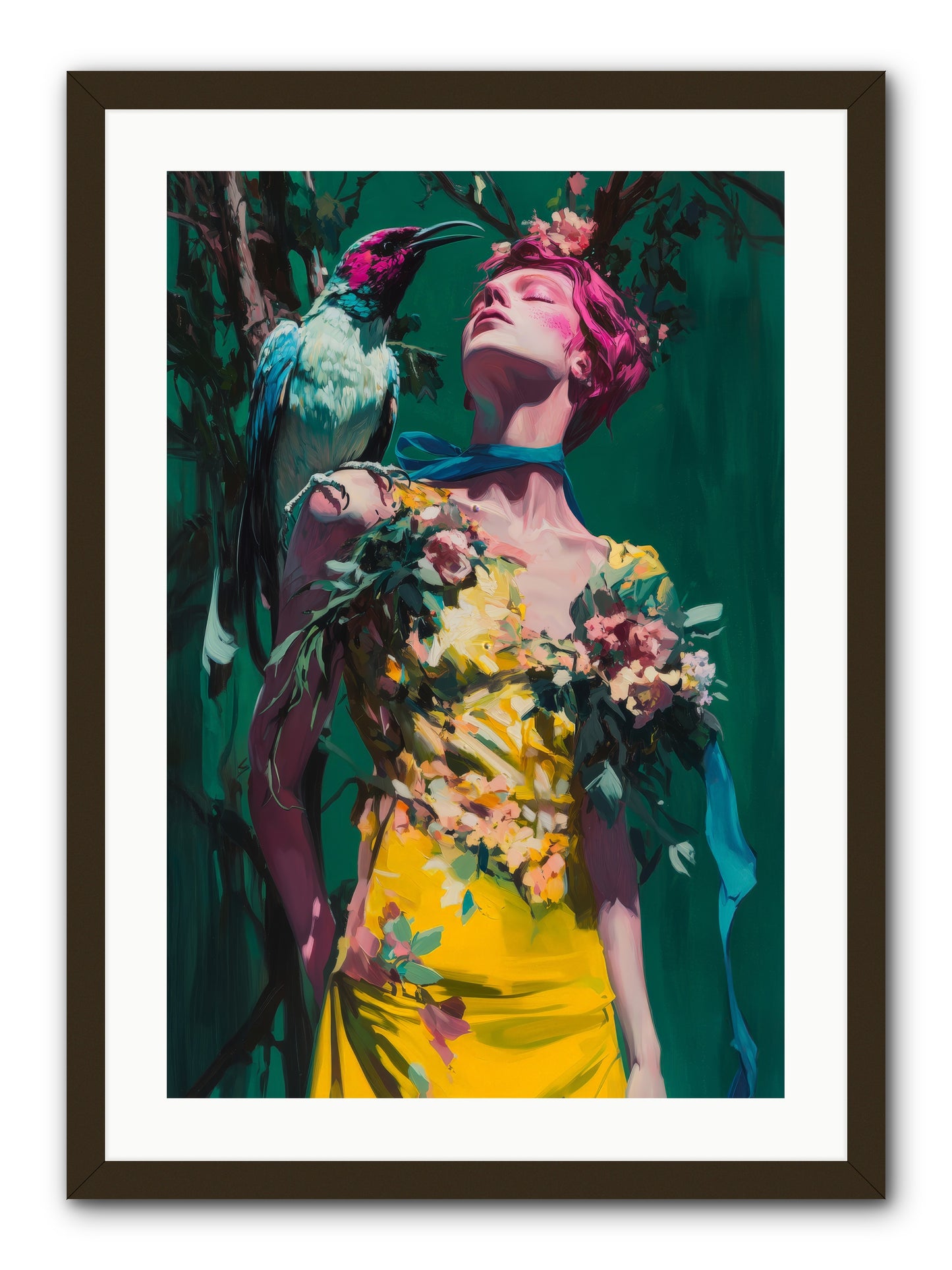Where Feathers Tell Fortunes -- Framed Print - Black 20x30