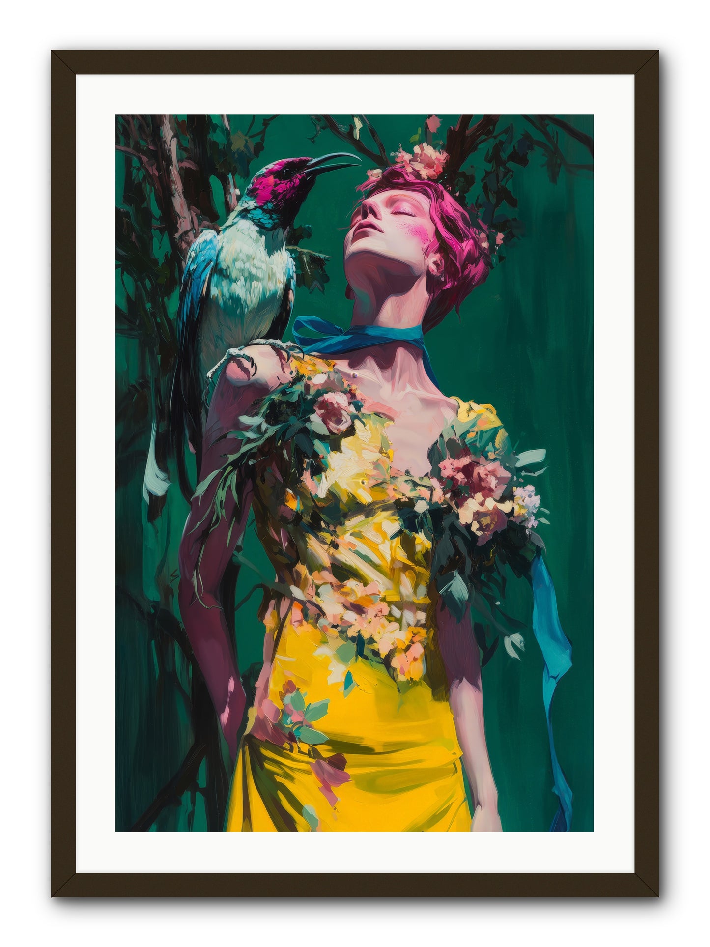 Where Feathers Tell Fortunes -- Framed Print - Black 24x36