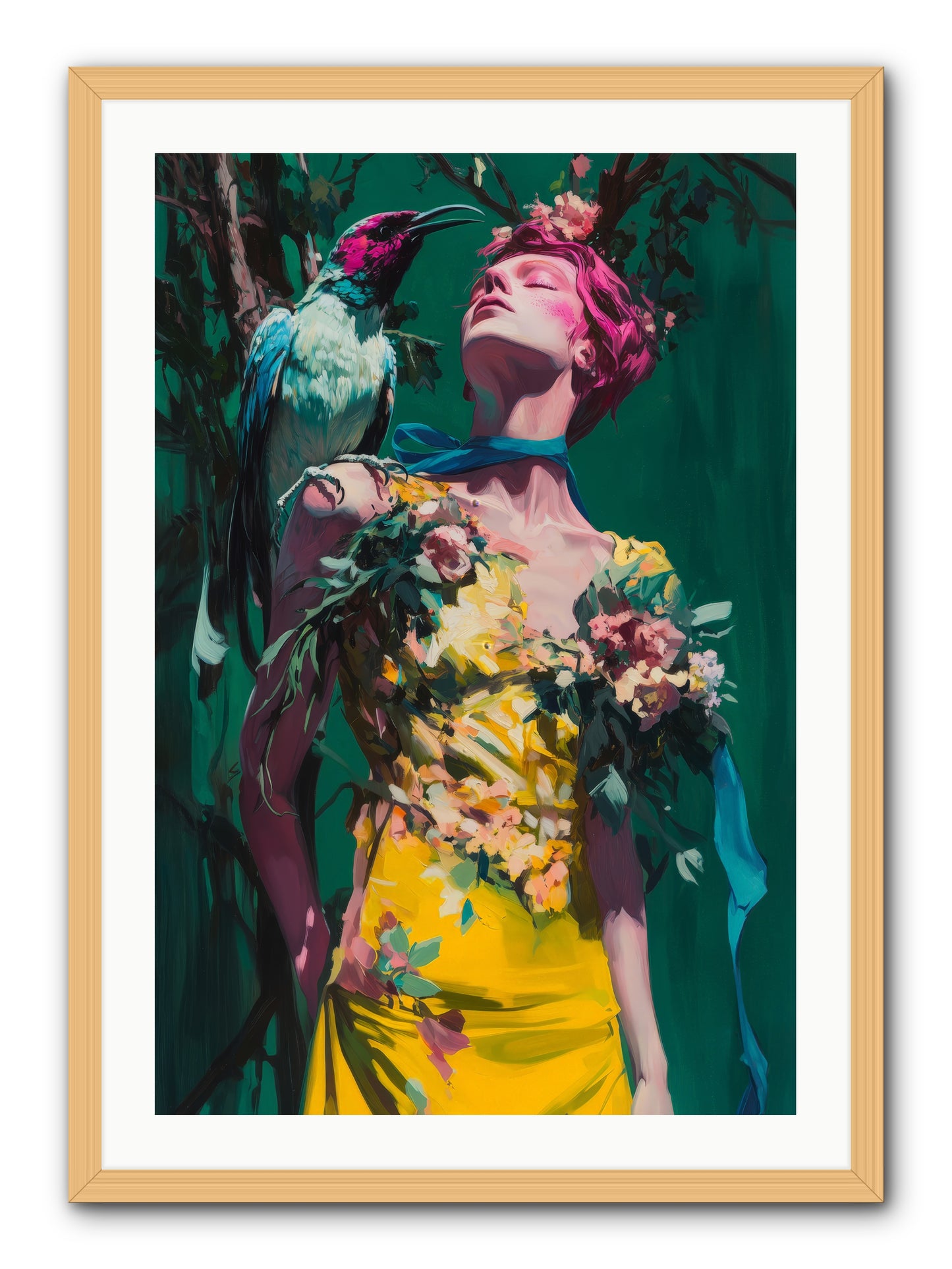 Where Feathers Tell Fortunes -- Framed Print - Natural 24x36