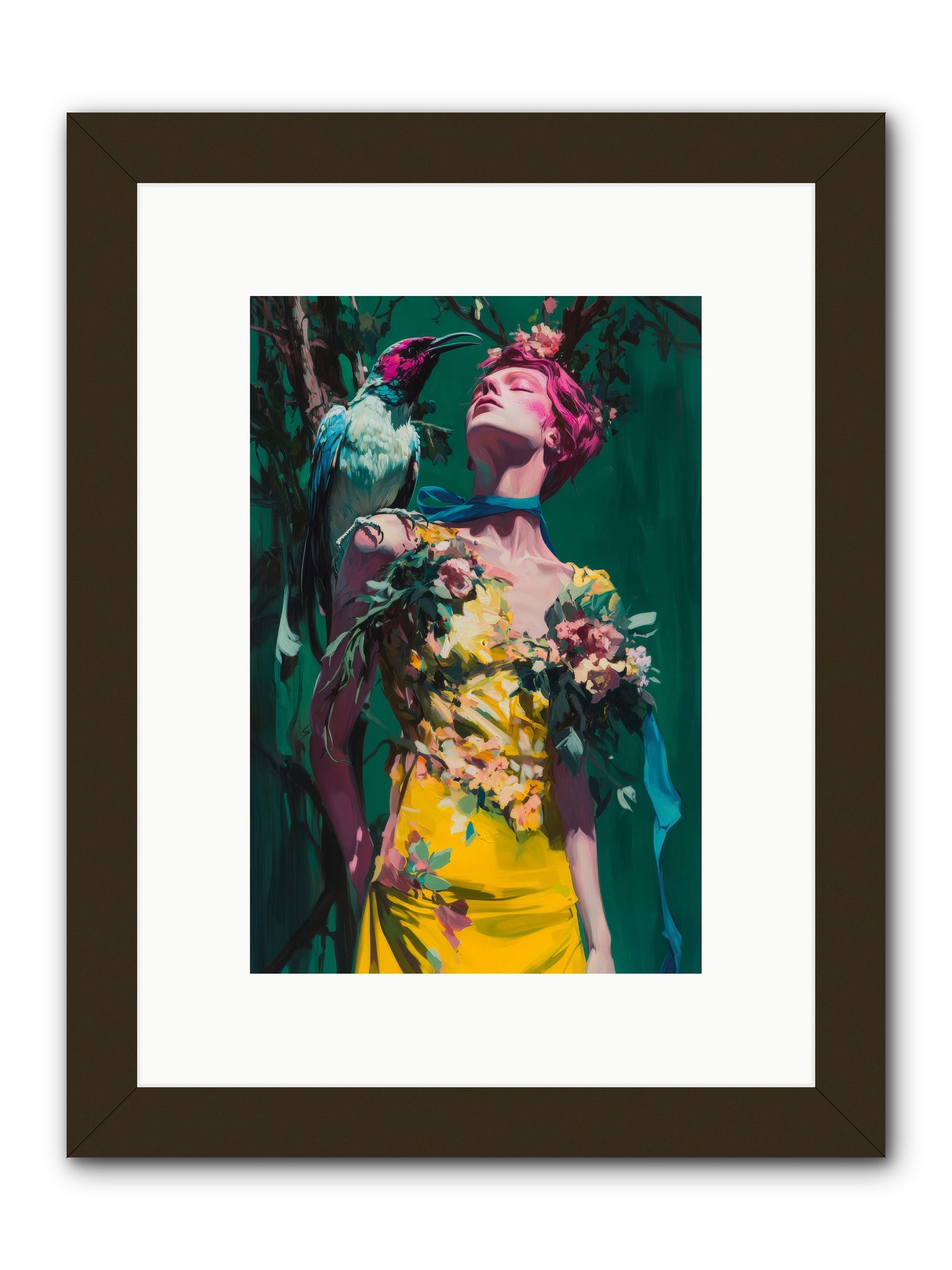 Where Feathers Tell Fortunes -- Framed Print - Black 8x12