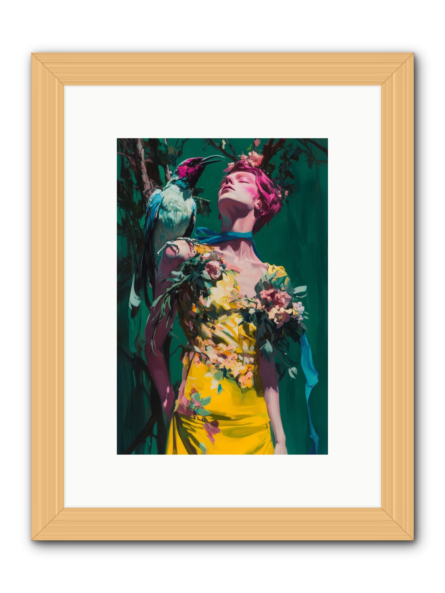 Where Feathers Tell Fortunes -- Framed Print - Natural 8x12