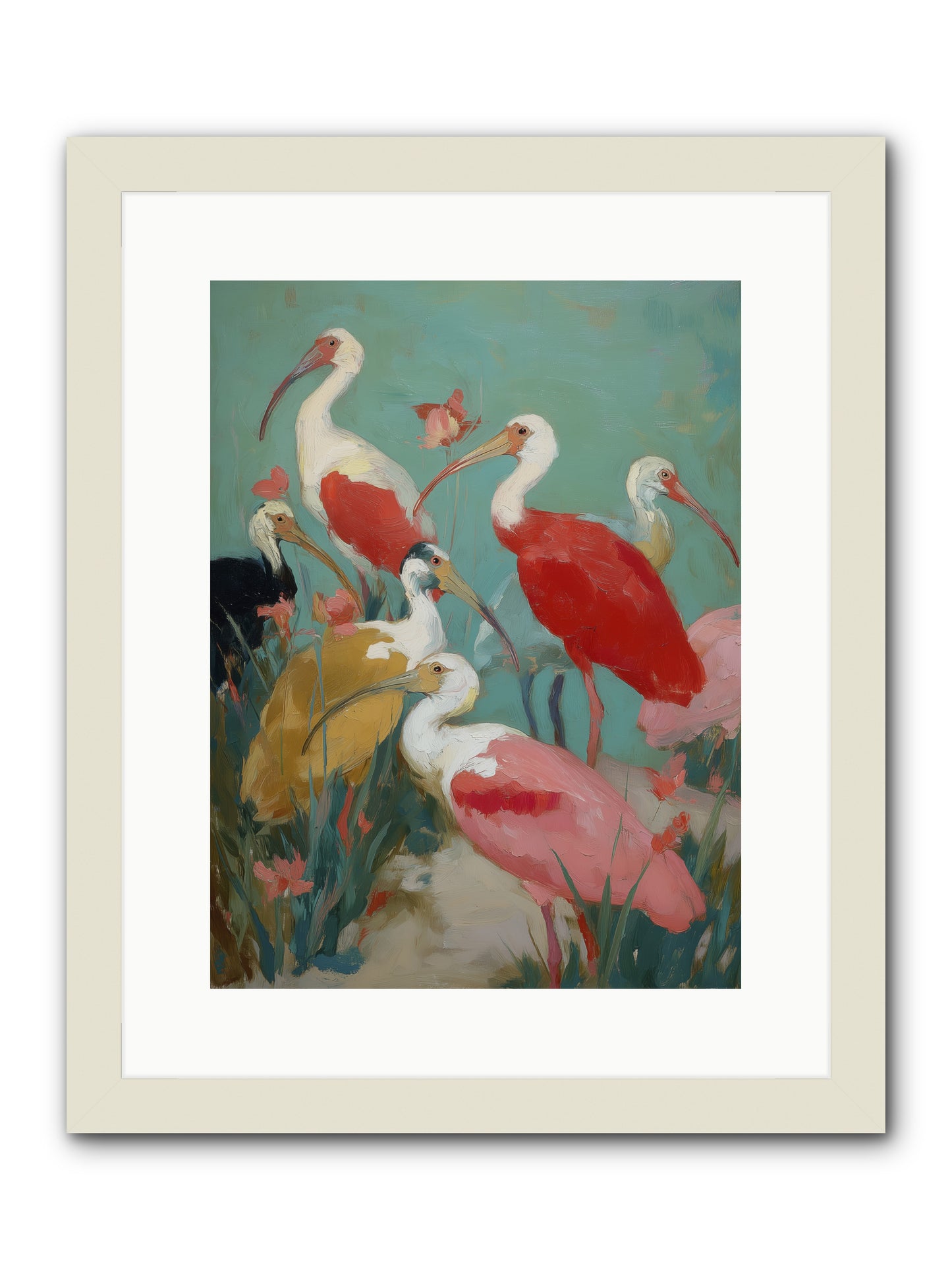 Where Land Meets Sea -- Framed Print - White 12x16