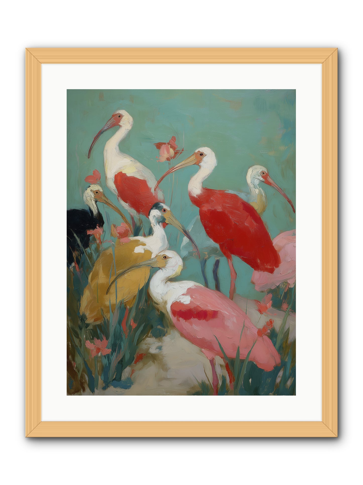 Where Land Meets Sea -- Framed Print - Natural 18x24