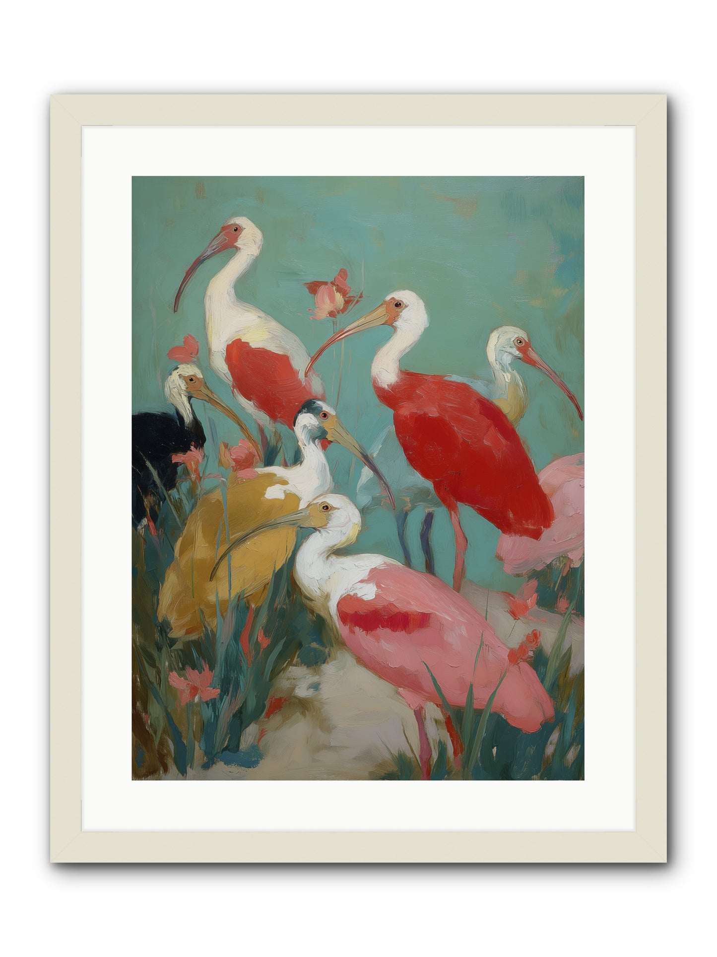Where Land Meets Sea -- Framed Print - White 18x24
