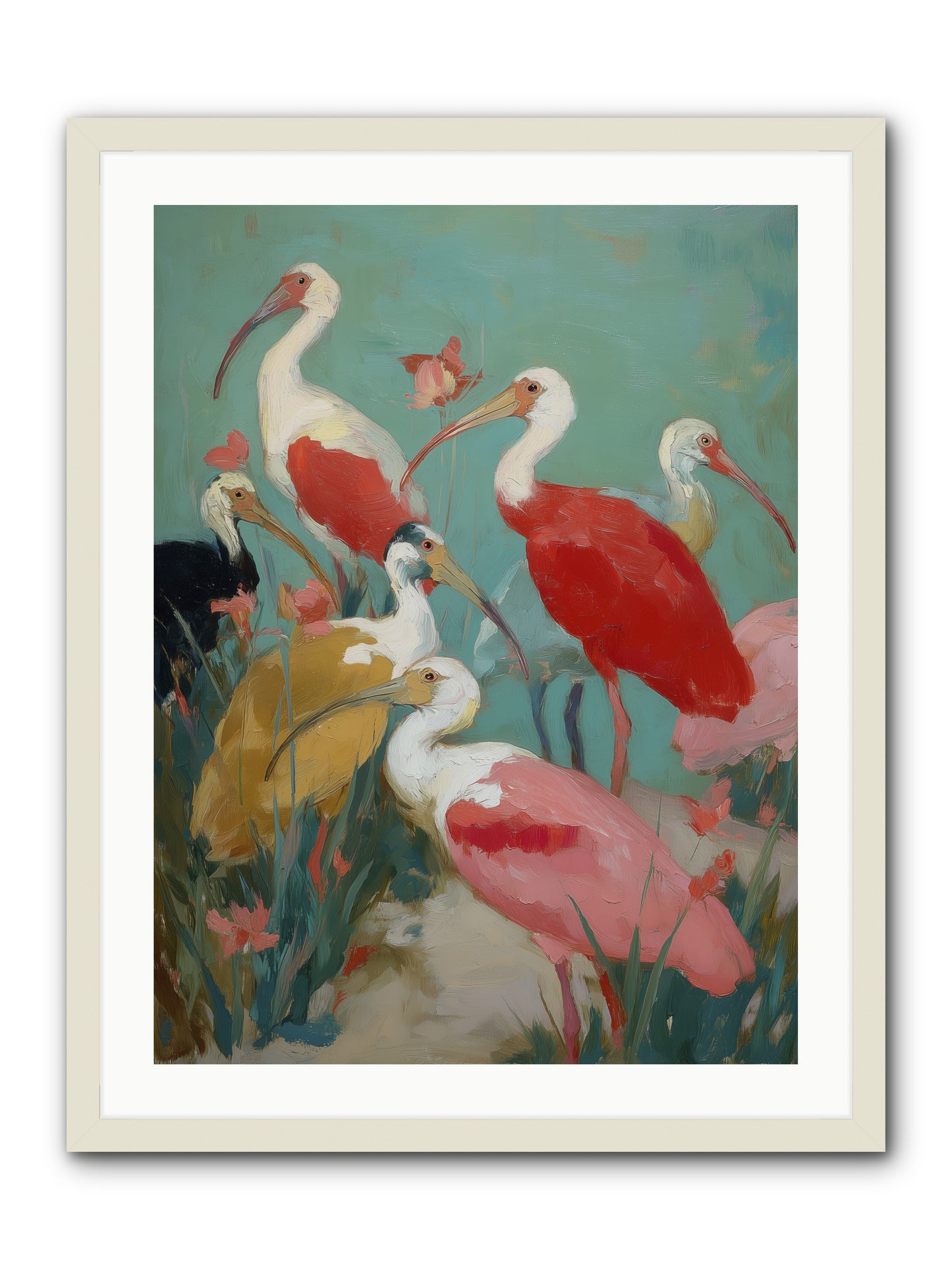 Where Land Meets Sea -- Framed Print - White 24x32