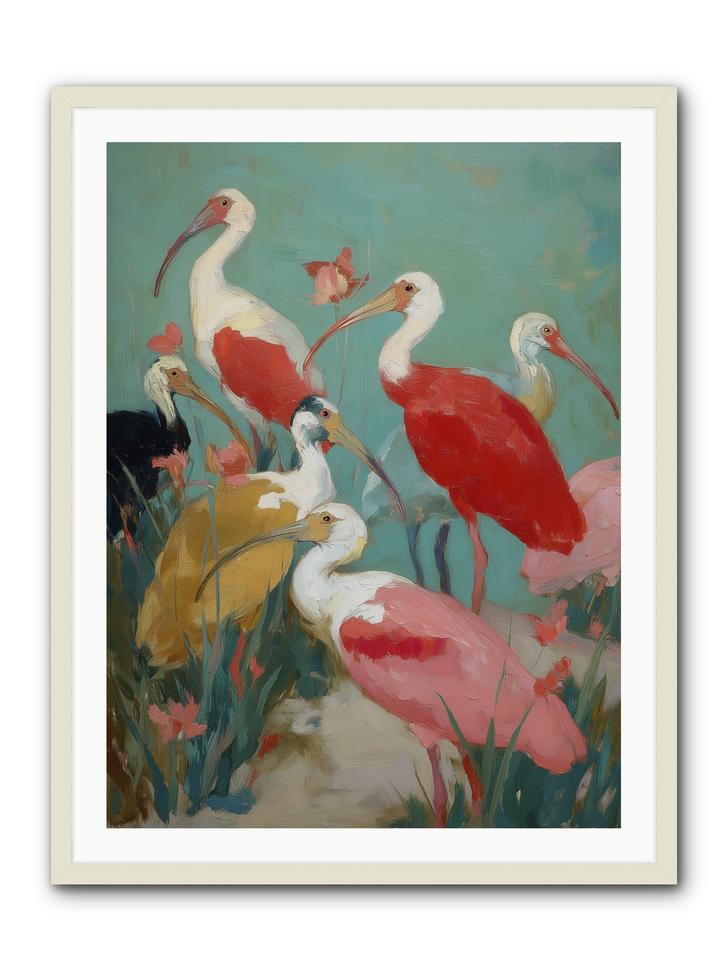 Where Land Meets Sea -- Framed Print - White 30x40