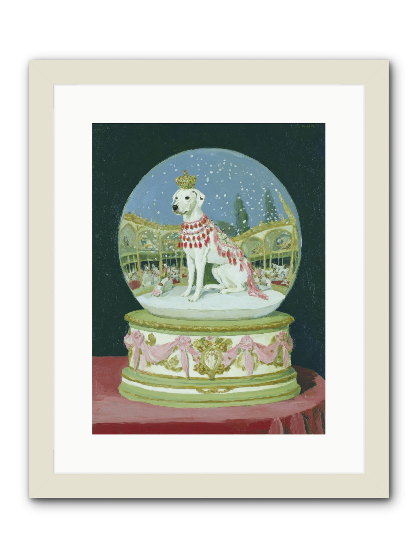 Where Merriment Lives -- Framed Print - White 12x16