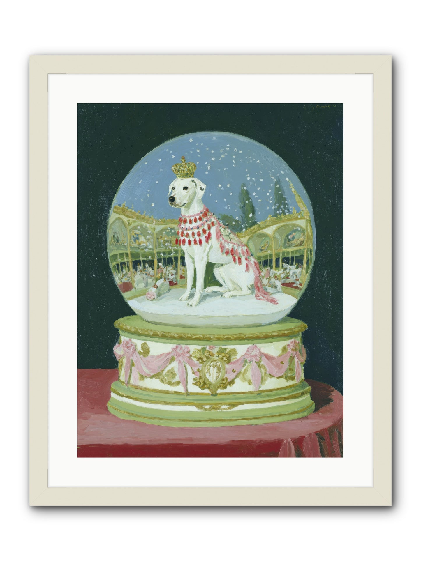 Where Merriment Lives -- Framed Print - White 18x24