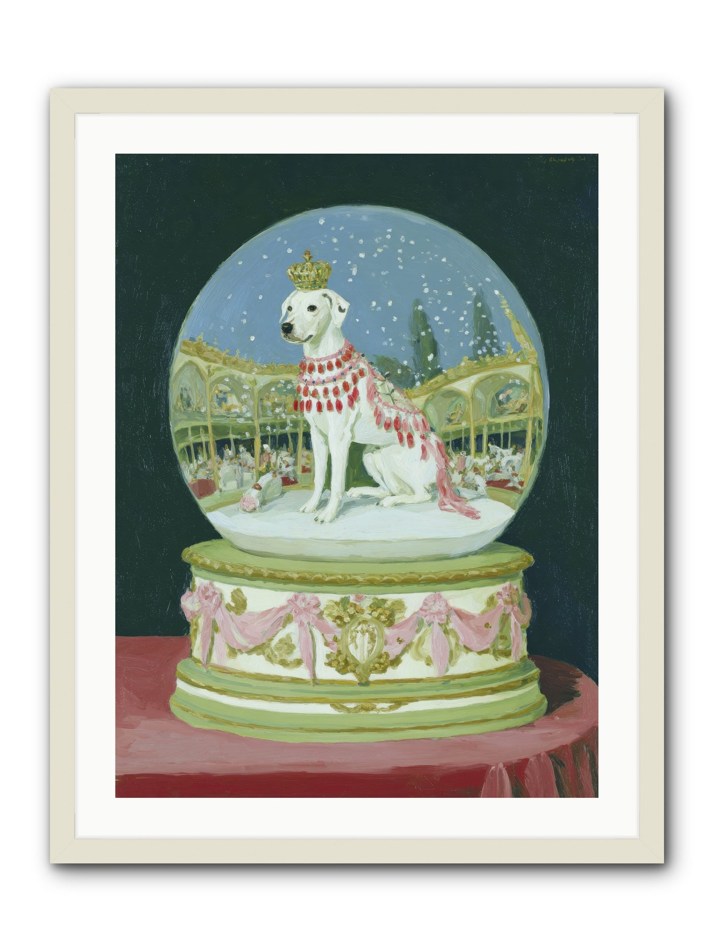 Where Merriment Lives -- Framed Print - White 24x32