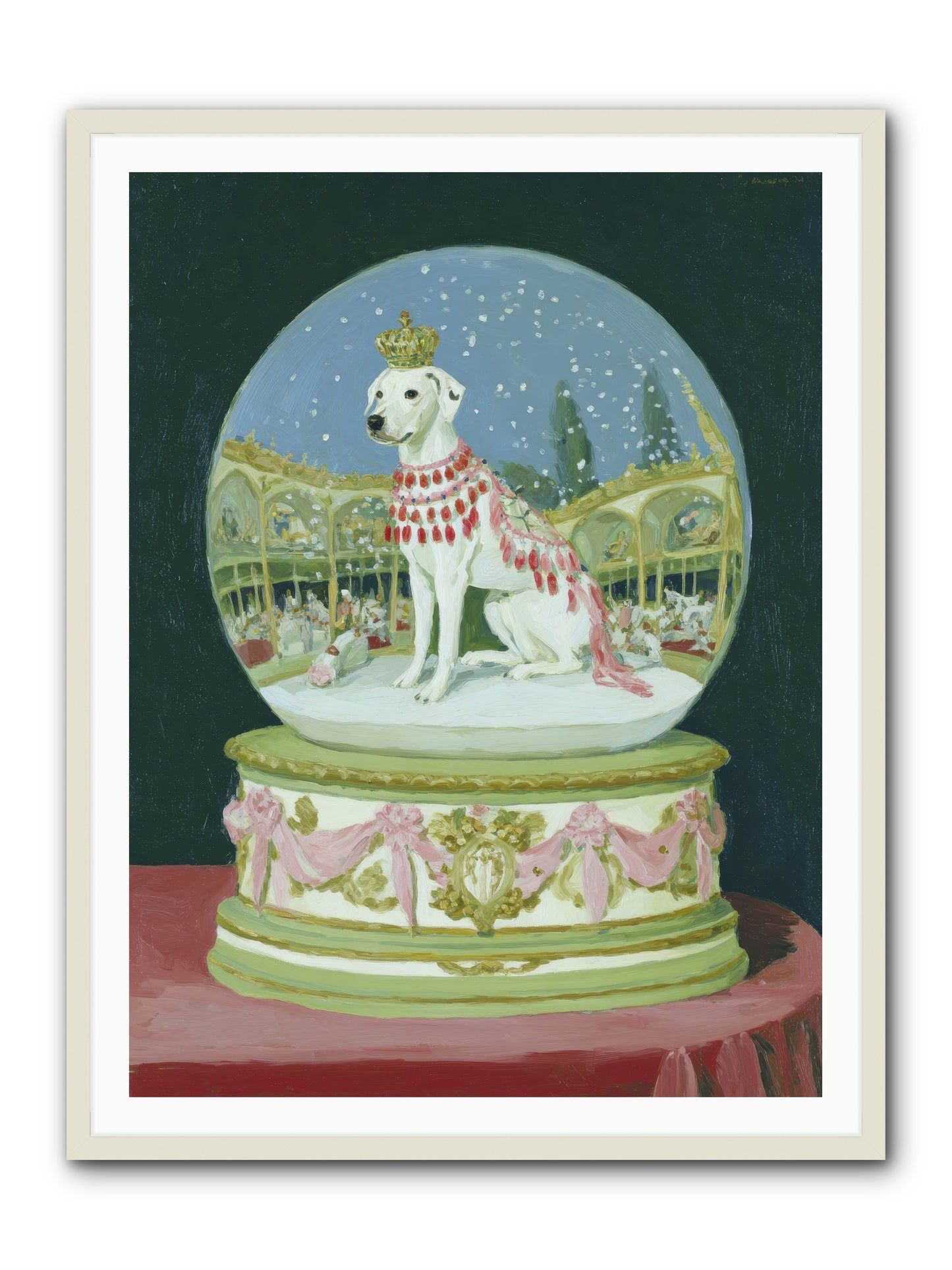 Where Merriment Lives -- Framed Print - White 36x48