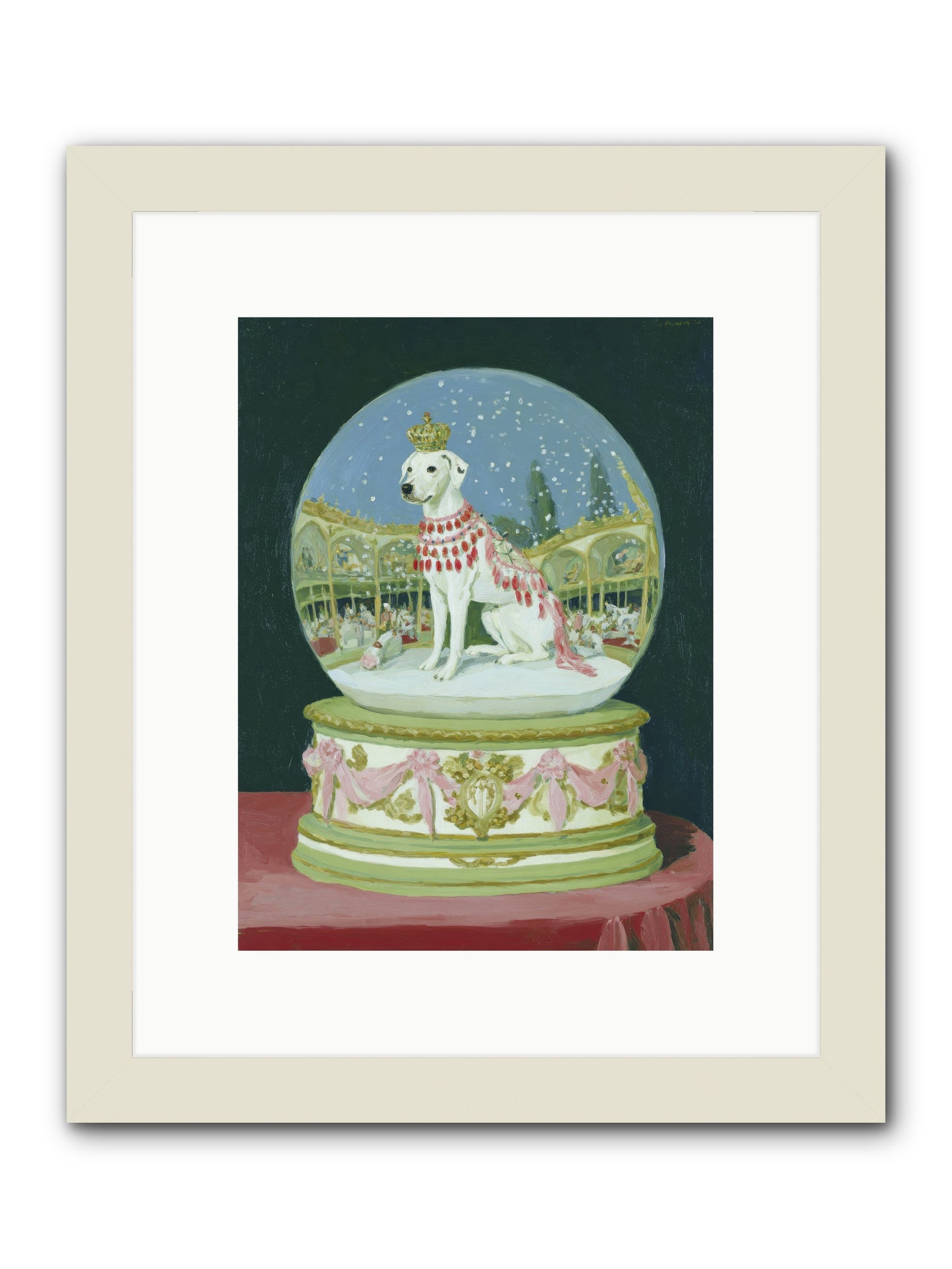 Where Merriment Lives -- Framed Print - White 9x12