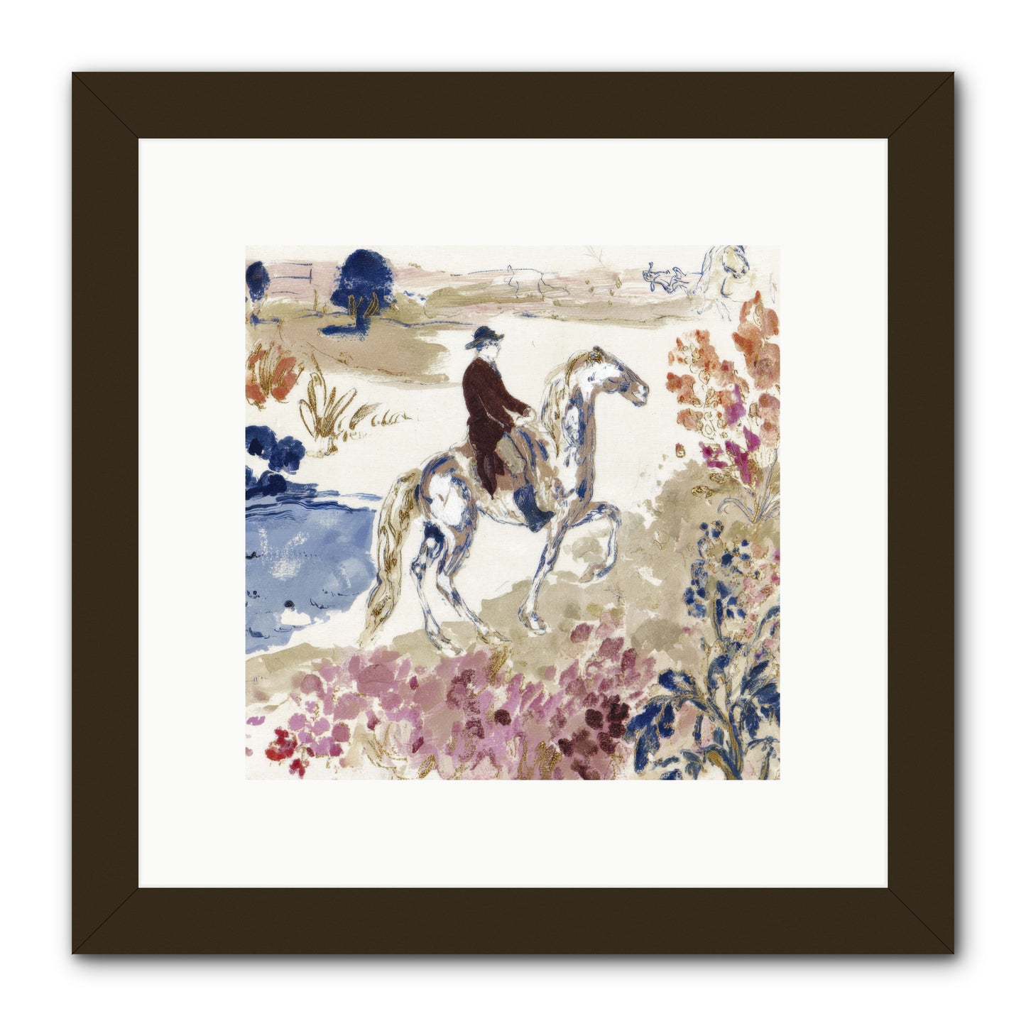 Where Mountains Meet -- Framed Print - Black 10x10