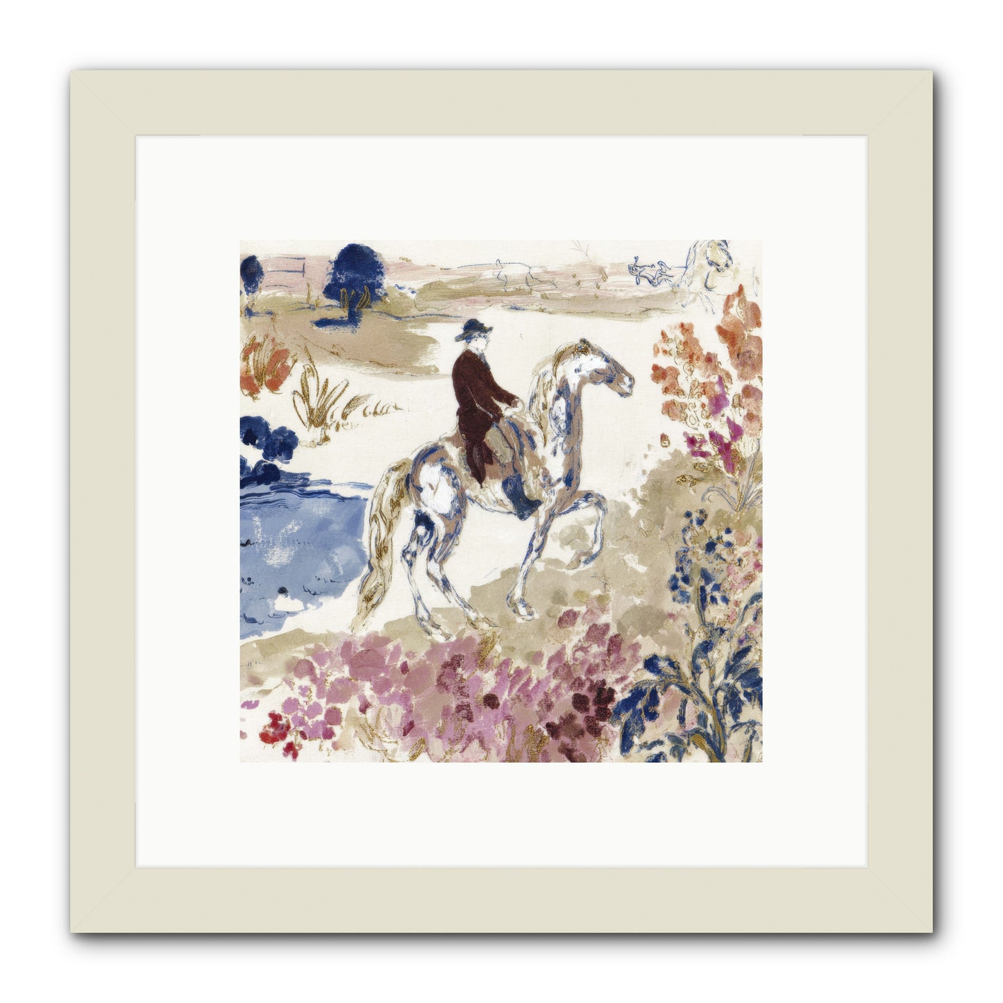 Where Mountains Meet -- Framed Print - White 10x10